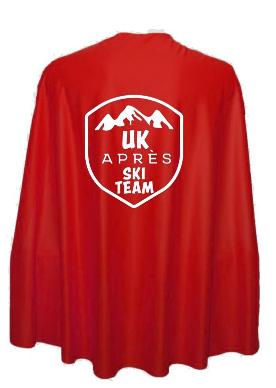 Adults 35" Length UK Apres Ski Team Superhero Cape Fancy Dress Costume Accessory - Picture 7 of 8