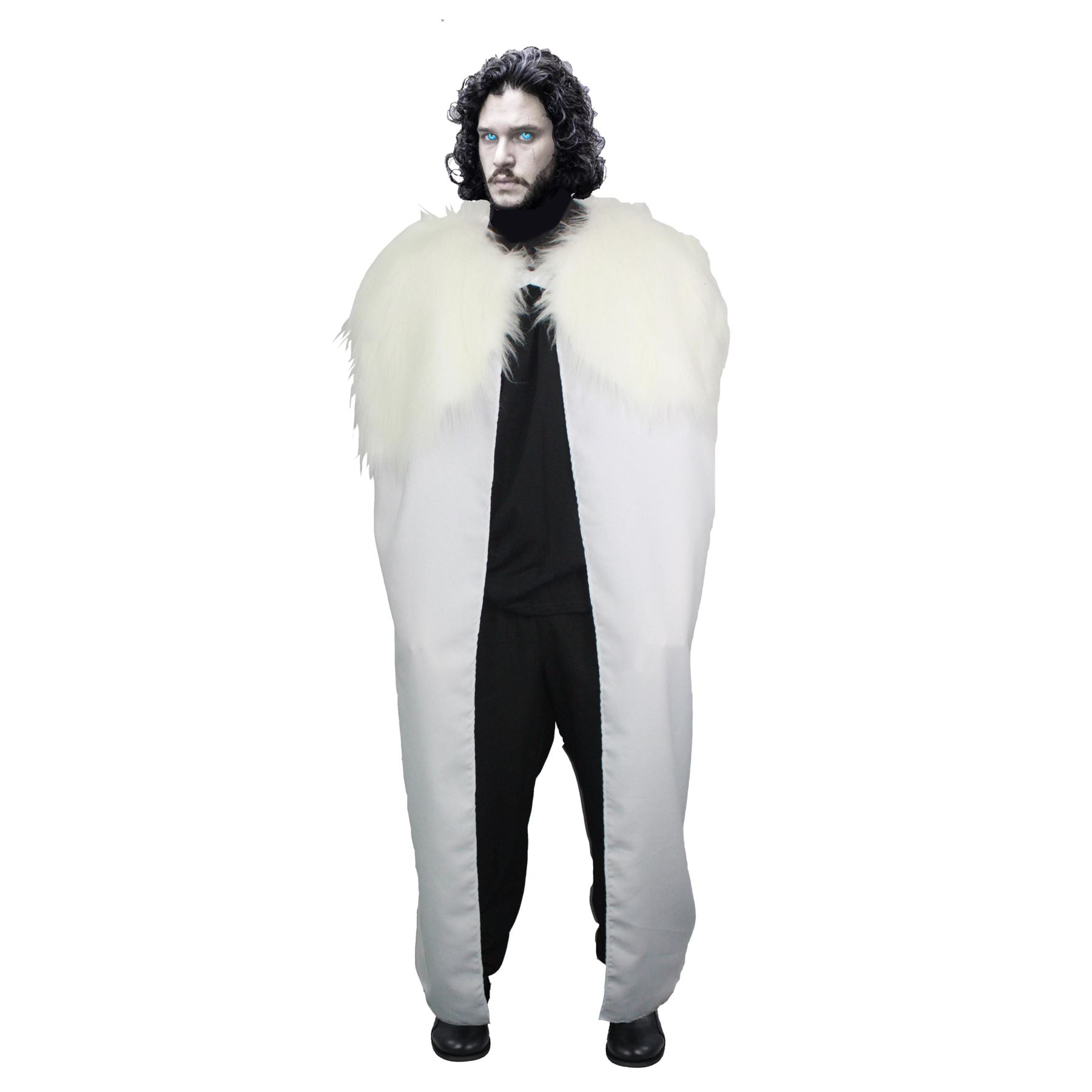 60/" Dire Wolf Sansa Stark Cape with Faux Fur Collar Thrones Cosplay Fancy Dress