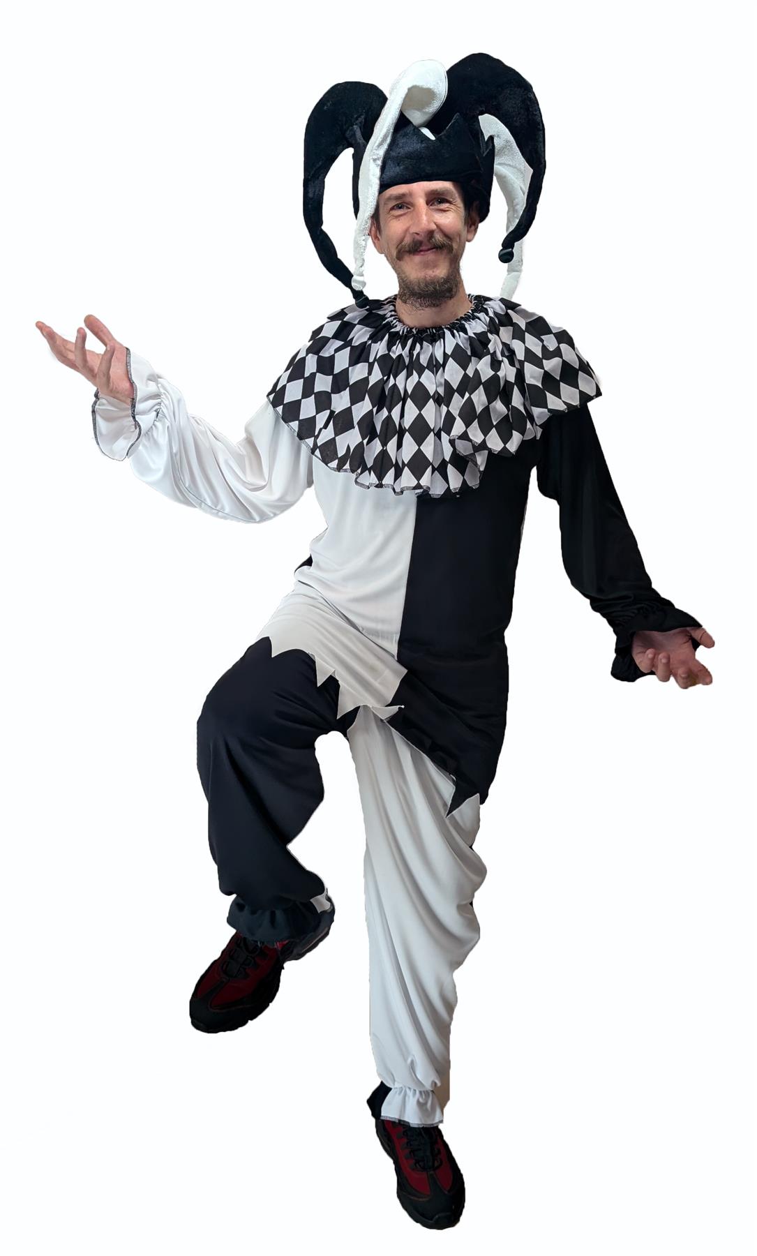 Adult Men's Nobody's Fool Evil Jester Halloween Costume Hat HC-1036