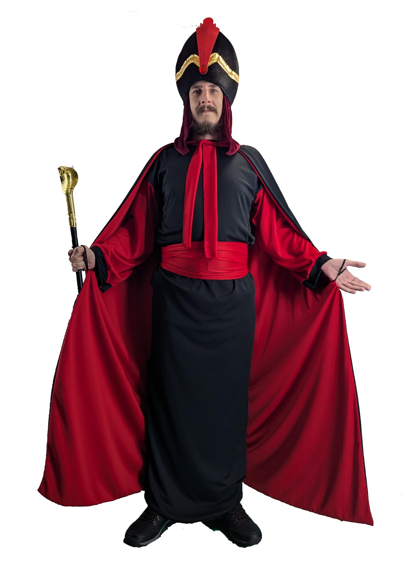 Erwachsene Deluxe Jafar arabischer Zauberer Film Pantomime Buch Tag Kostüm - Bild 9 von 16