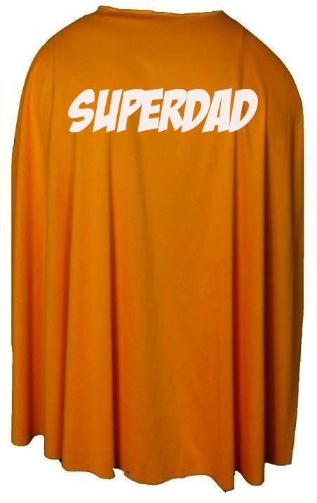 Adults 35" Length Super Dad Superhero Cape Fathers Day Fancy Dress - Picture 4 of 7