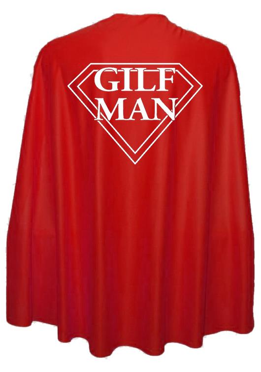 Adults 35" Length GILF Man Superhero Cape Stag Party Fancy Dress - Picture 7 of 8