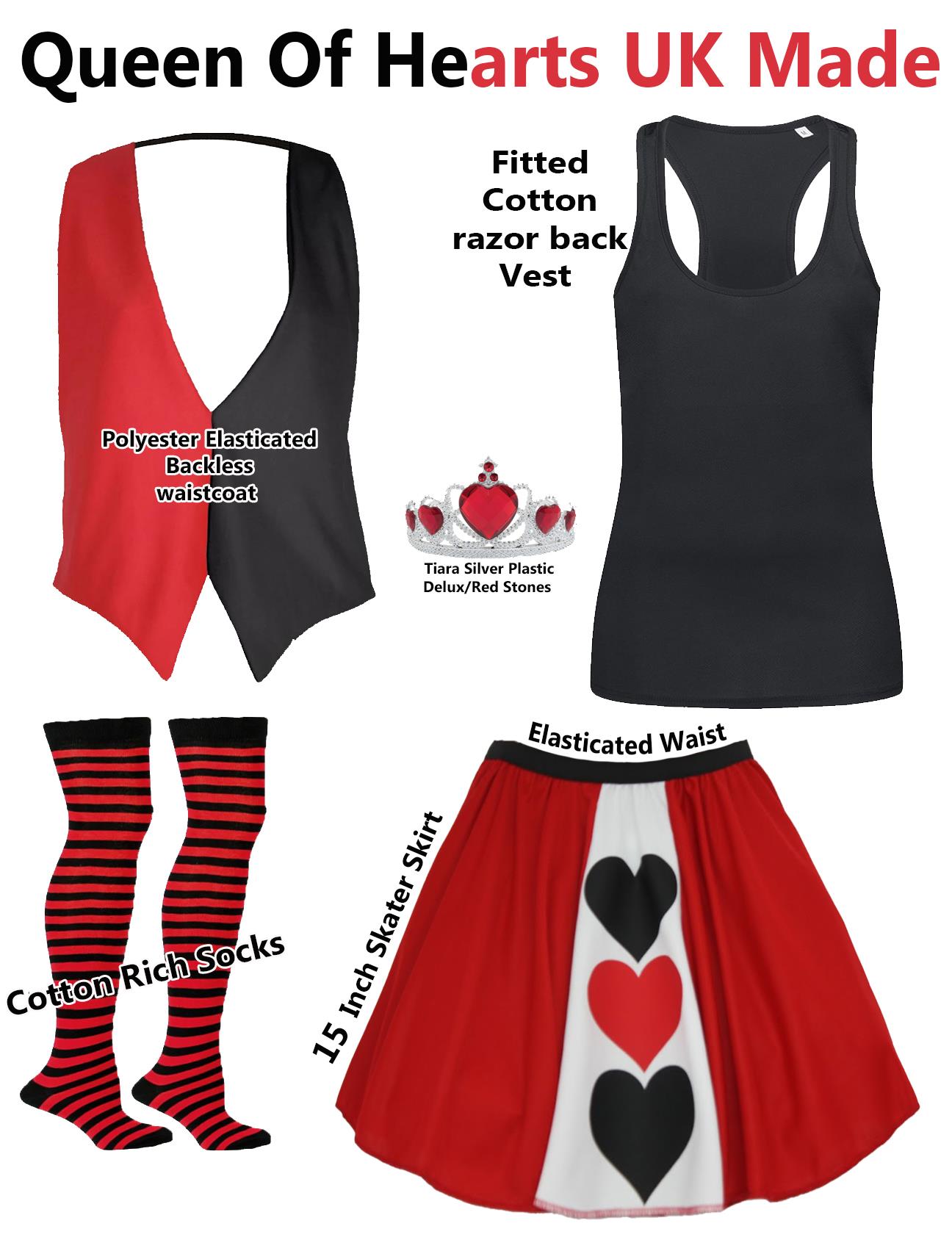 Adults Queen of Hearts World Book Day Movie Fancy Dress Costume - Picture 18 of 24