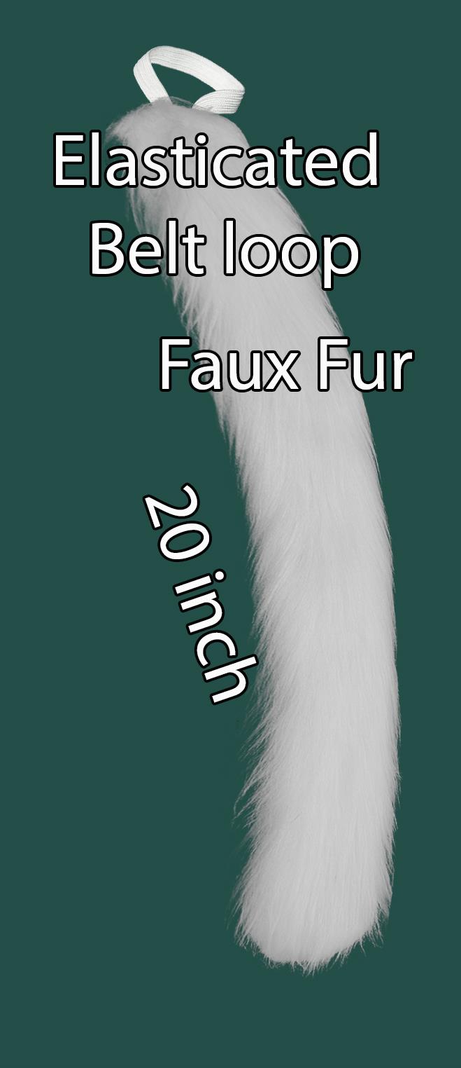 Kinder 20 Zoll Tier Wolf Fuchs Katze Hund Eichhörnchen Kunstfell Schwanz Kostüm Accessoire - Bild 14 von 14
