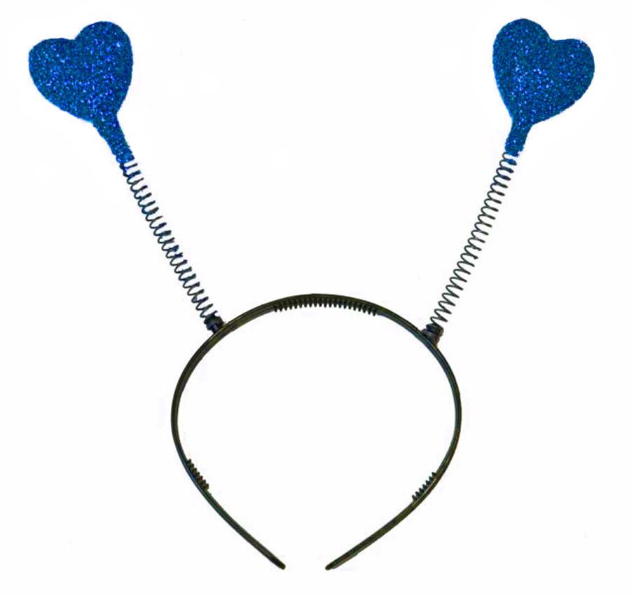 Coloured Glitter Heart 1980s Ailien Head Boppers Fancy Dress Accessory - Picture 2 of 4