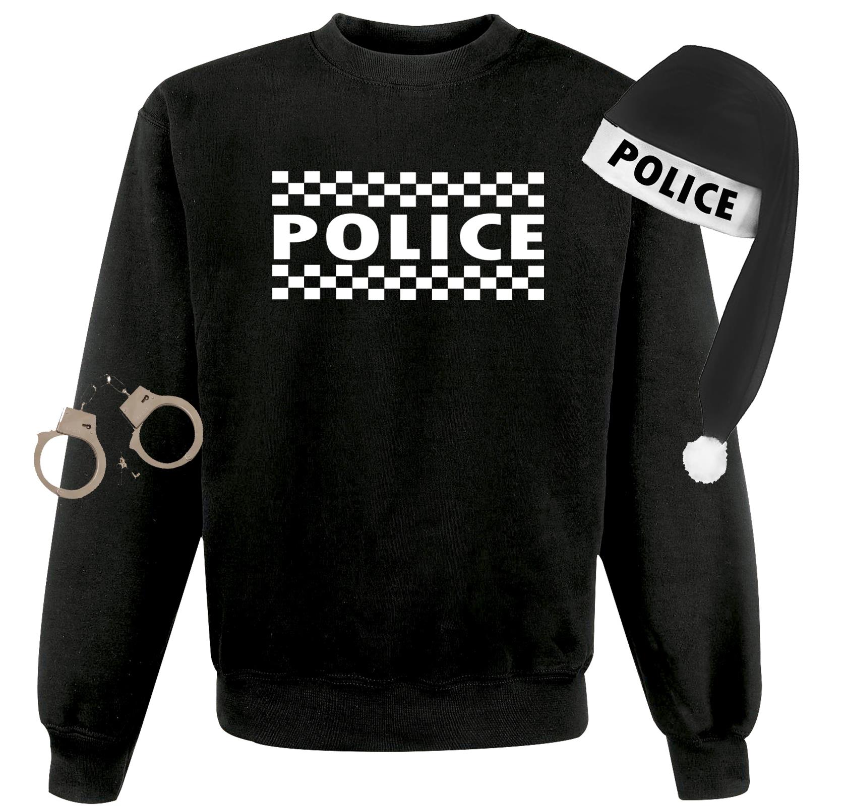 Adults Xmas Police Emergency Services Fancy Dress Christmas Jumper Set - Picture 7 of 7