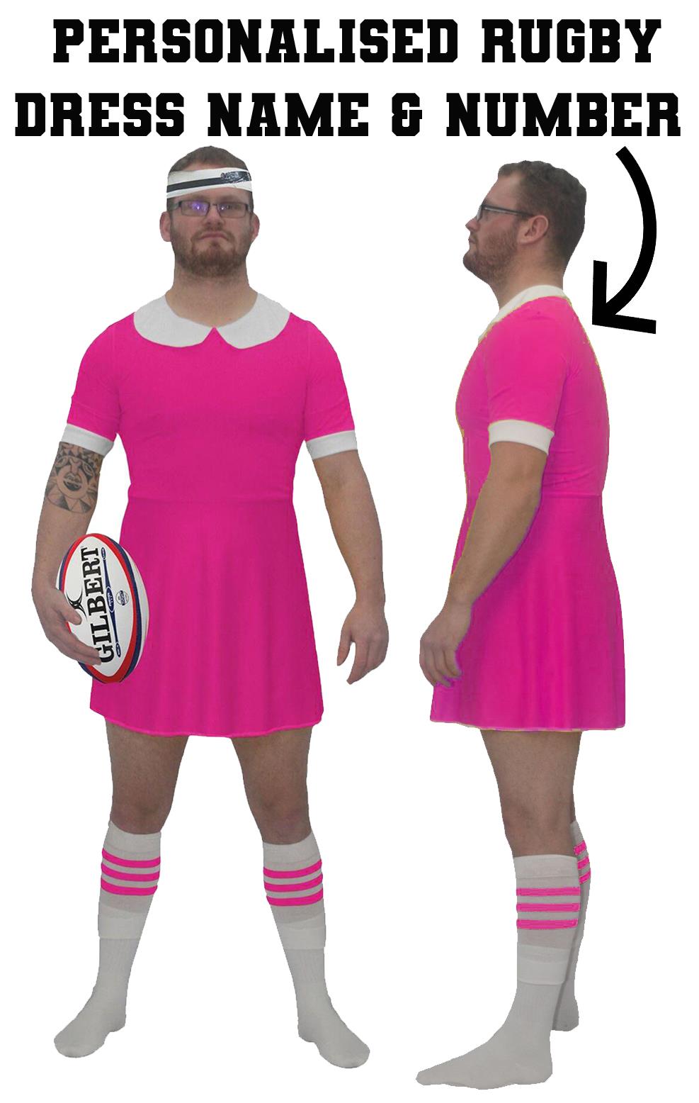 Adults Custom Printed Rugby Dress Stag Night Party World Cup Fancy Dress - Picture 16 of 29