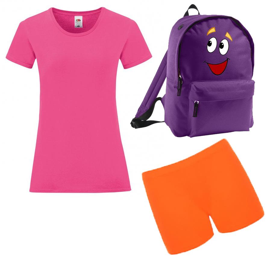 Adults Latina Explorer TV Show Animation Fancy Dress Costume - Picture 9 of 28