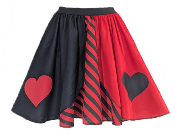 Adults Queen of Hearts Skirt World Book Day Movie Fancy Dress - Picture 4 of 5