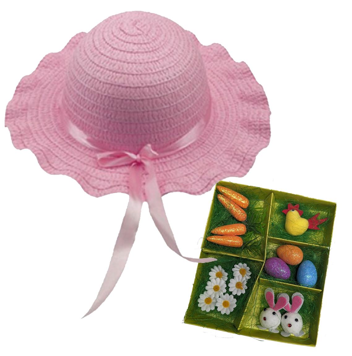 17 Piece Arts & Crafts Make Your Own Easter Bonnet Decoration Kit - Picture 2 of 7
