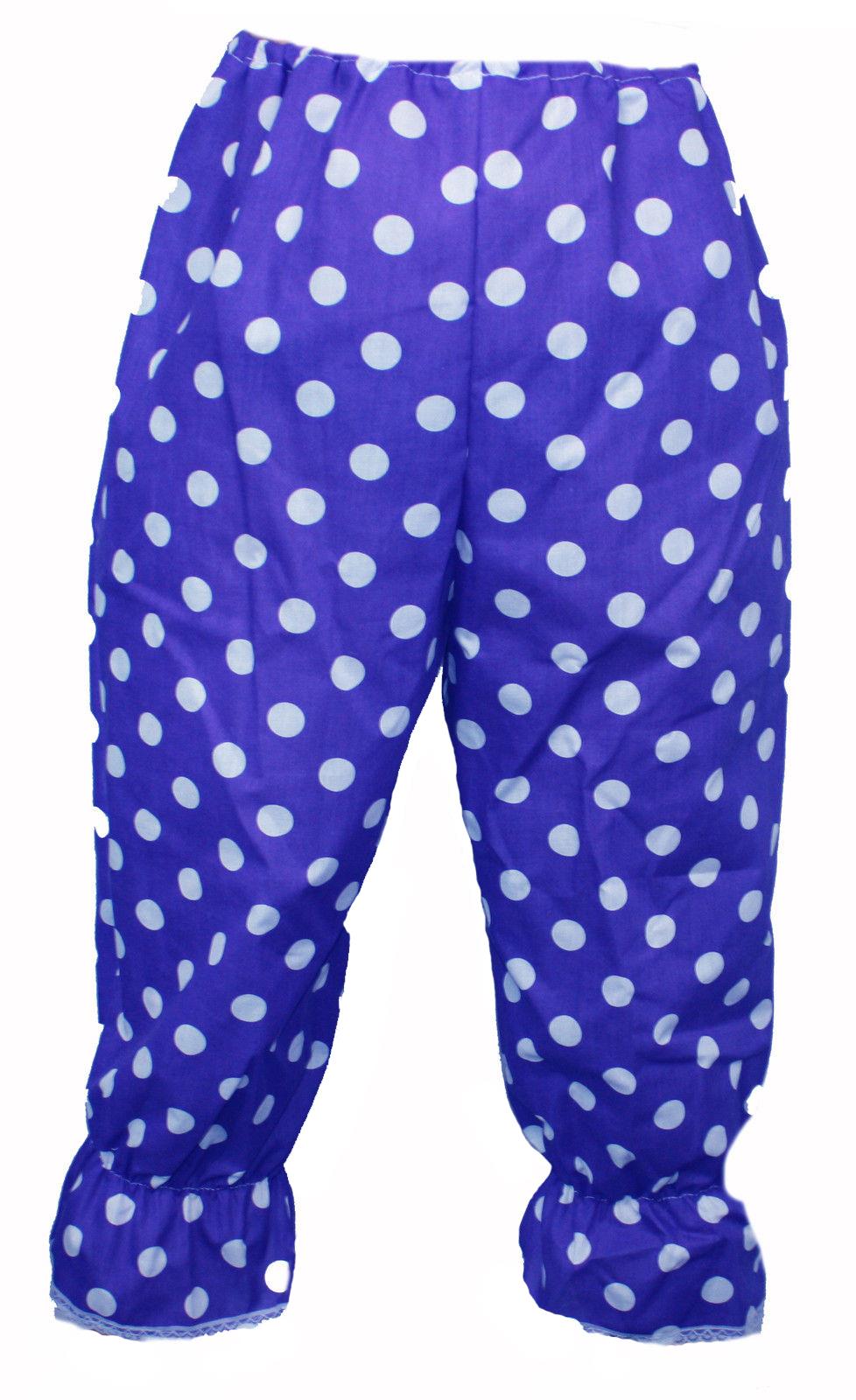 Adults Polka Dot Frilly Pants Rag Doll Panto Clown Pants Bloomers Fancy