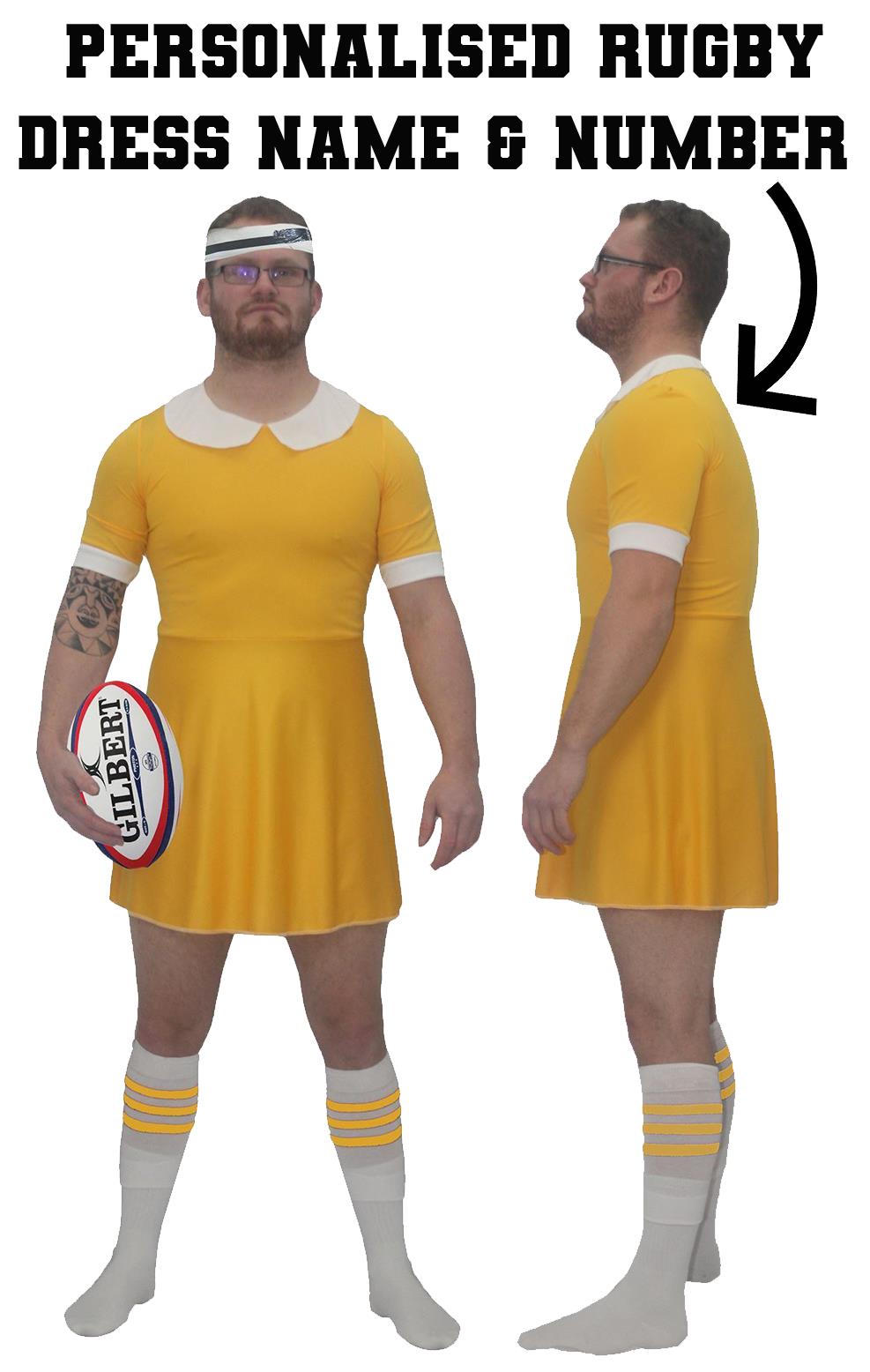 Adults Custom Printed Rugby Dress Stag Night Party World Cup Fancy Dress - Picture 26 of 29