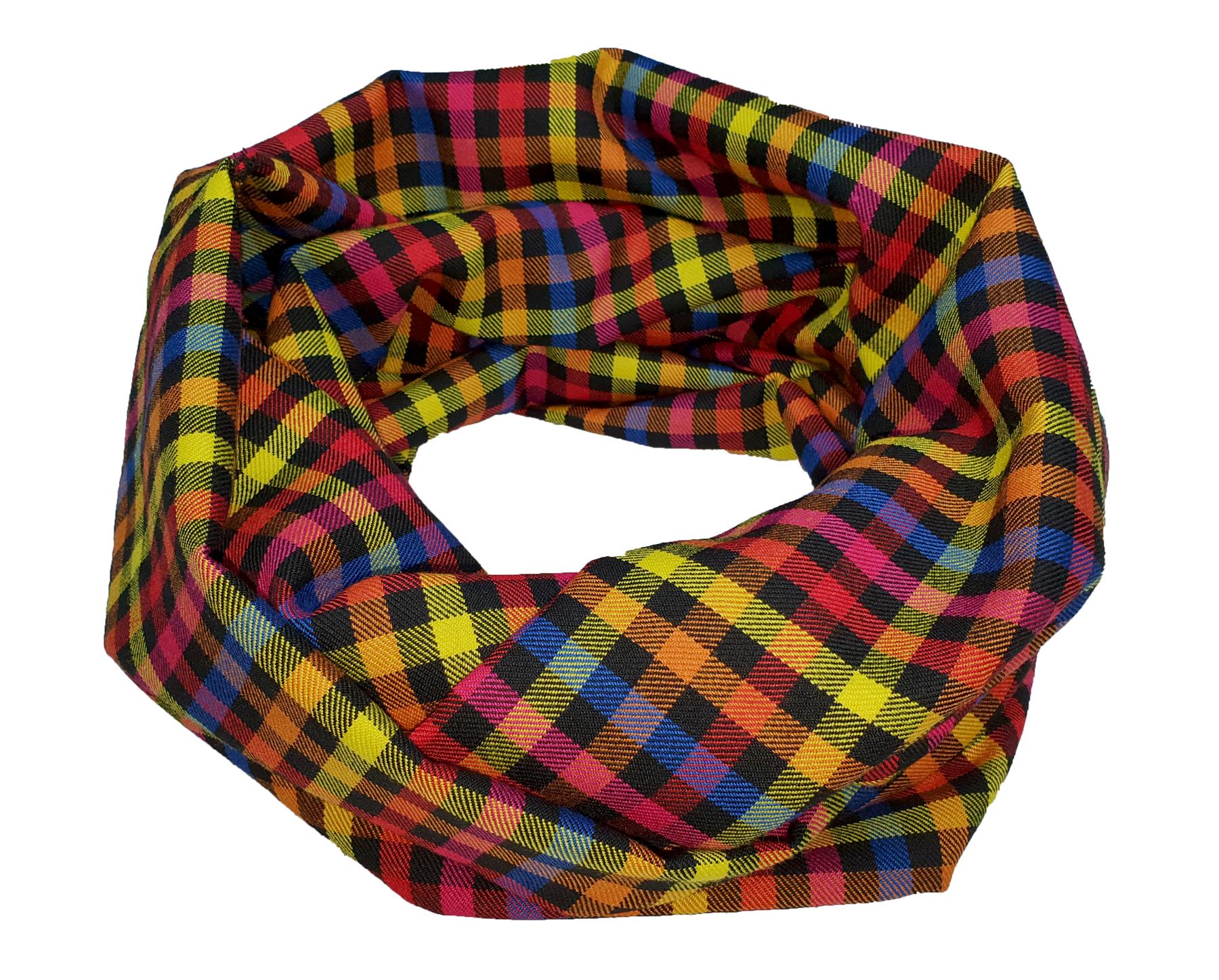 Adults Unisex Polyviscose Traditional Tartan Snood Neck Warmer Scarf - Picture 10 of 13