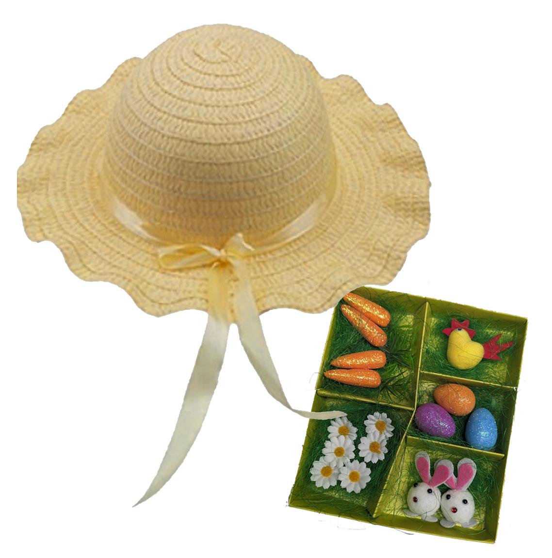 17 Piece Arts & Crafts Make Your Own Easter Bonnet Decoration Kit - Picture 5 of 7