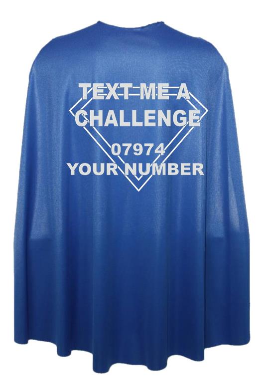 Adults Stag Hen Party "Text me a Challege" Game Superhero Cape Fancy Dress - Picture 3 of 9