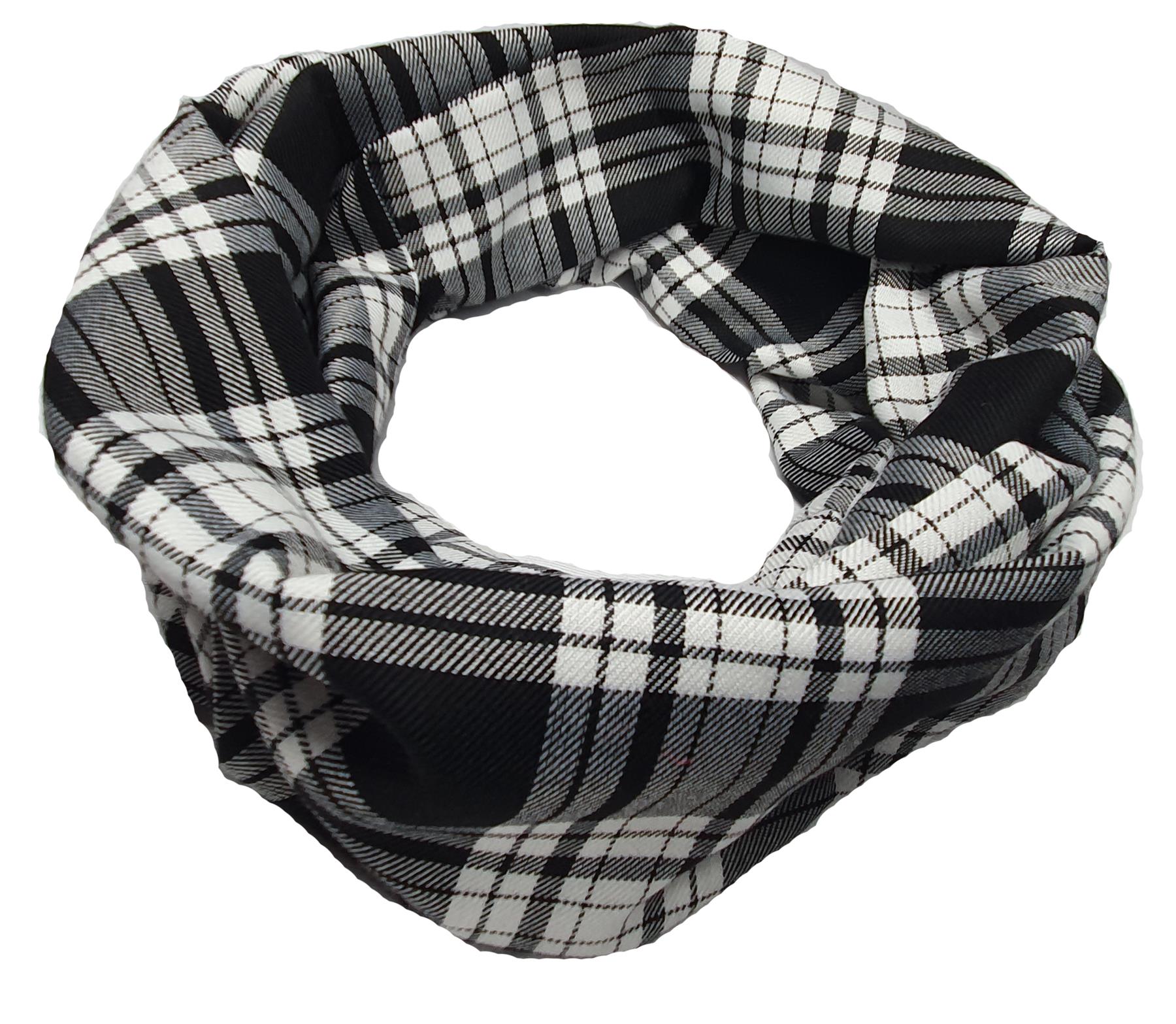 Adults Unisex Polyviscose Traditional Tartan Snood Neck Warmer Scarf - Picture 4 of 13