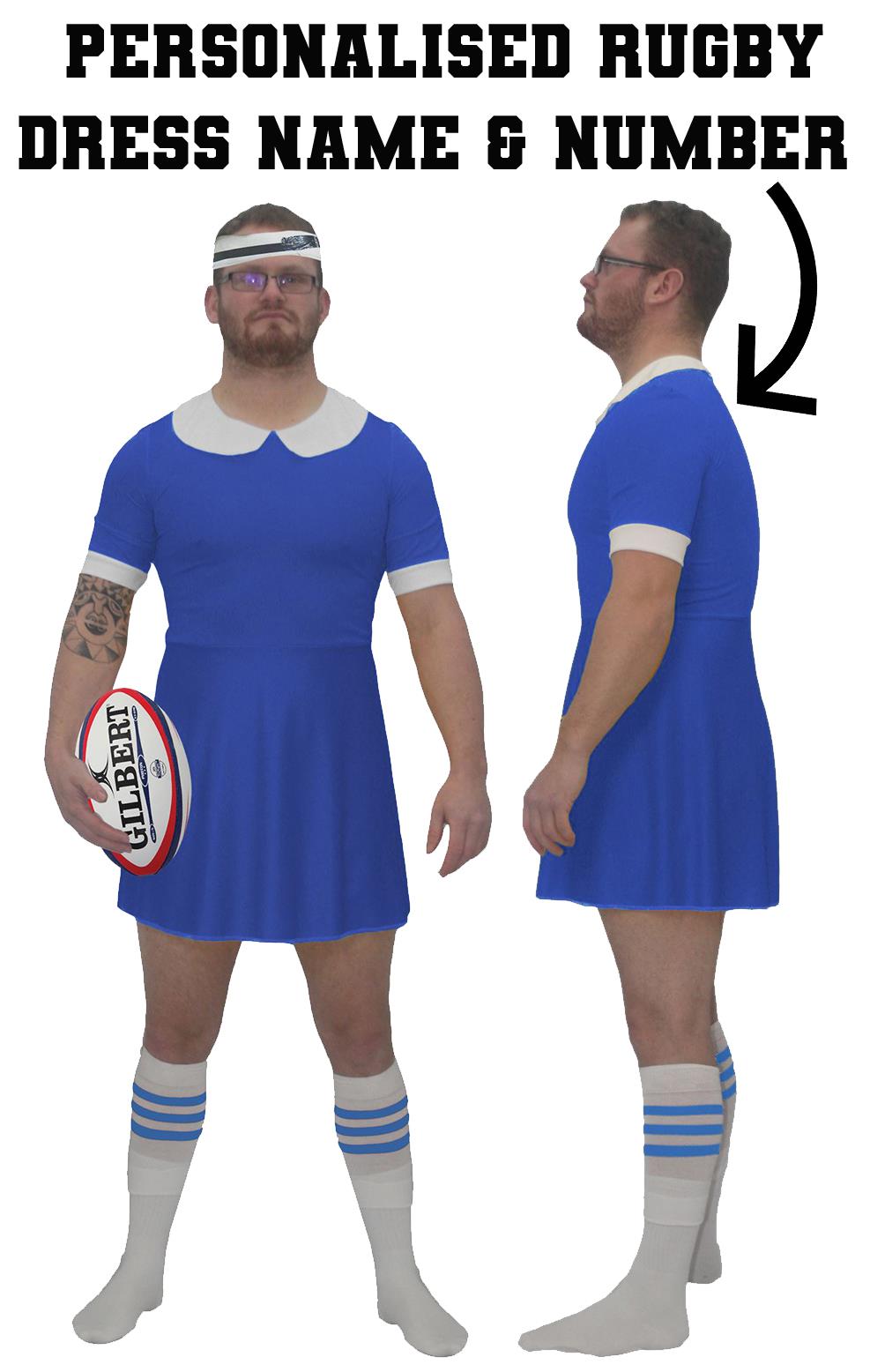 Adults Custom Printed Rugby Dress Stag Night Party World Cup Fancy Dress - Picture 6 of 29