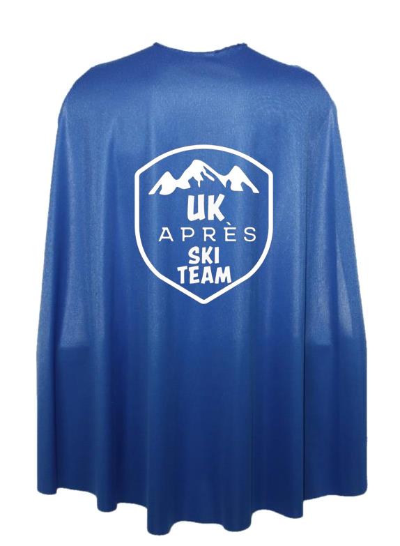 Adults 35" Length UK Apres Ski Team Superhero Cape Fancy Dress Costume Accessory - Picture 3 of 8