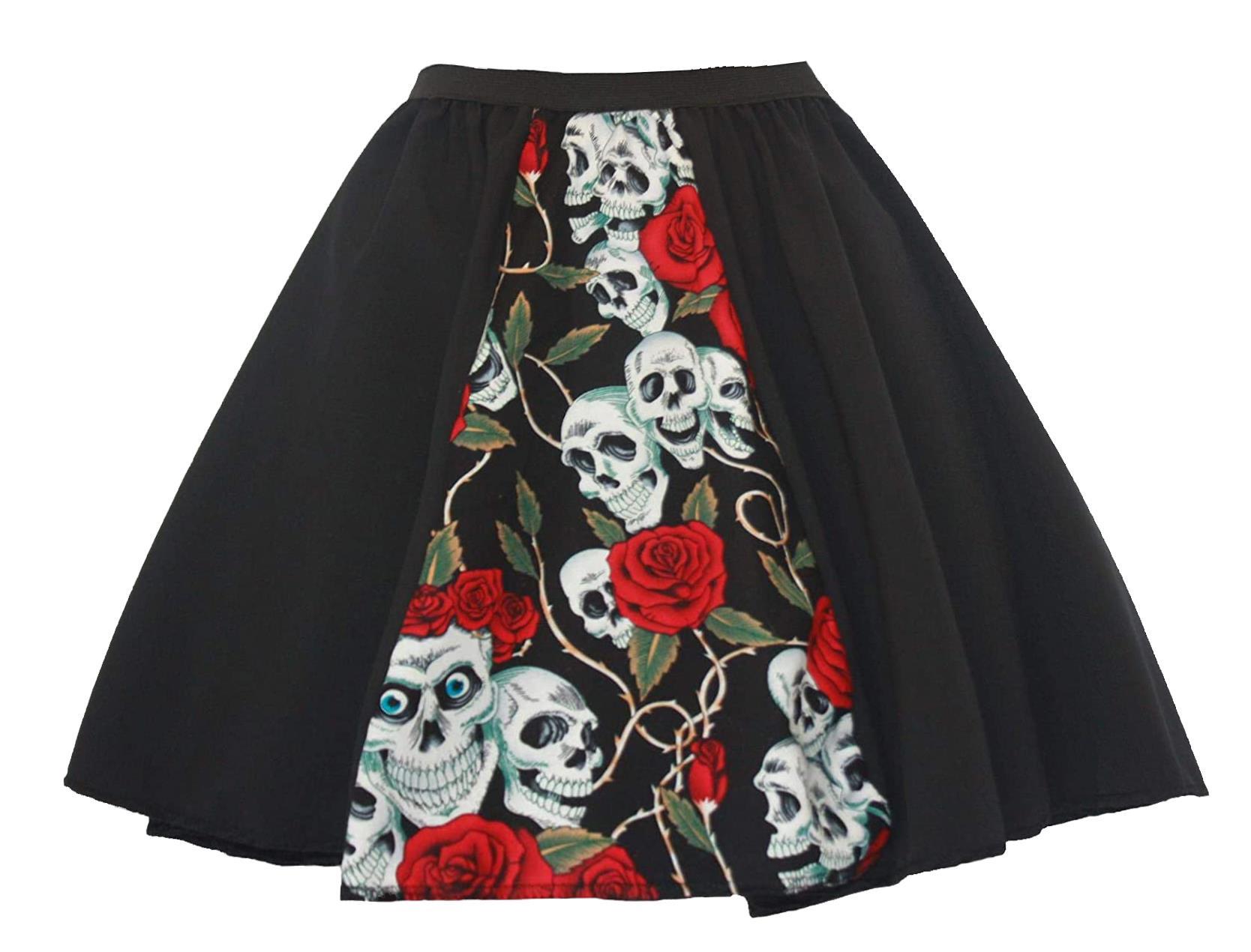 Ladies Halloween Day of The Dead Skeleton Bones Rib Cage T-Shirt & Skirt - Picture 15 of 16