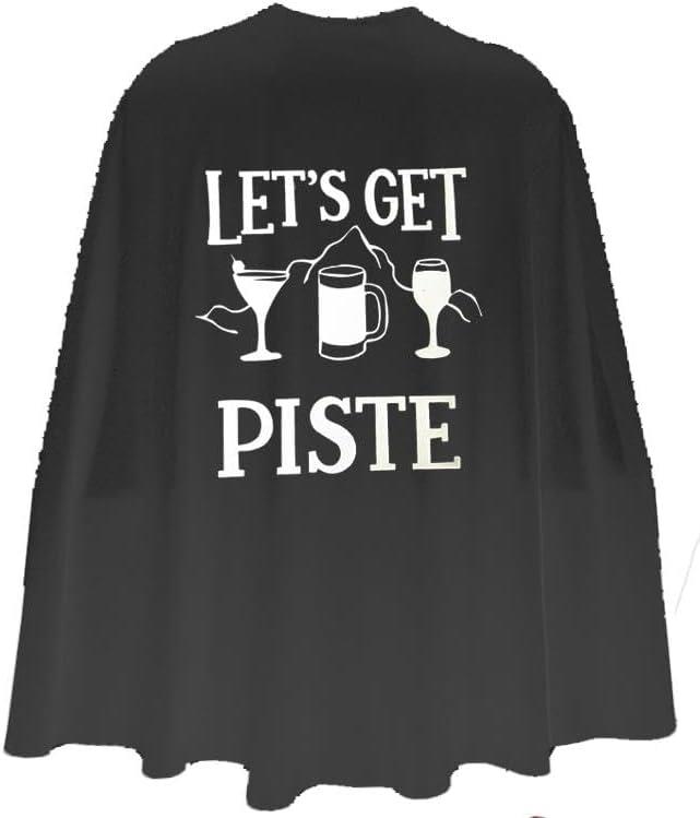 Adults 35" Lets Get Piste Ski Snowboard Winter Sports Fancy Dress Superhero Cape - Picture 2 of 8