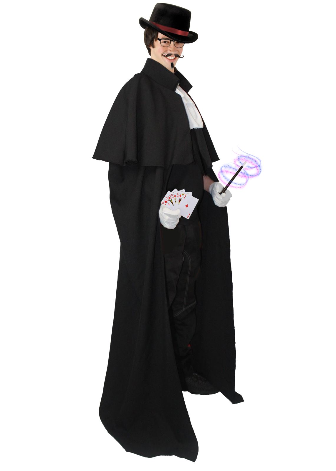 Adults Unisex Black Magician Cape ONLY Magic Fancy Dress Accessory | eBay