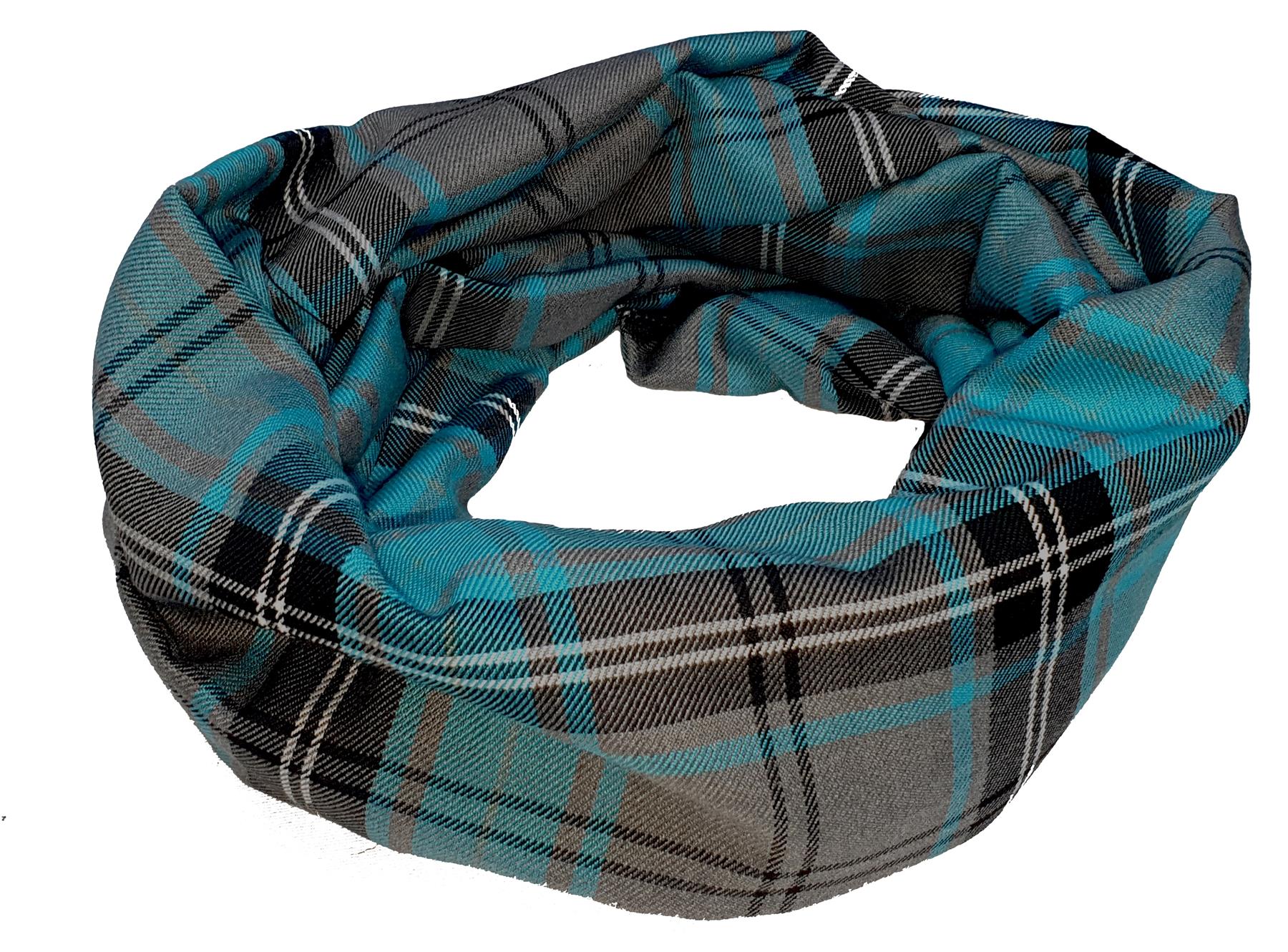 Adults Unisex Polyviscose Traditional Tartan Snood Neck Warmer Scarf - Picture 8 of 13