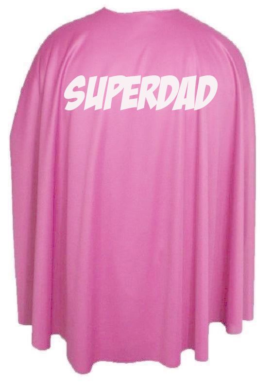 Adults 35" Length Super Dad Superhero Cape Fathers Day Fancy Dress - Picture 5 of 7