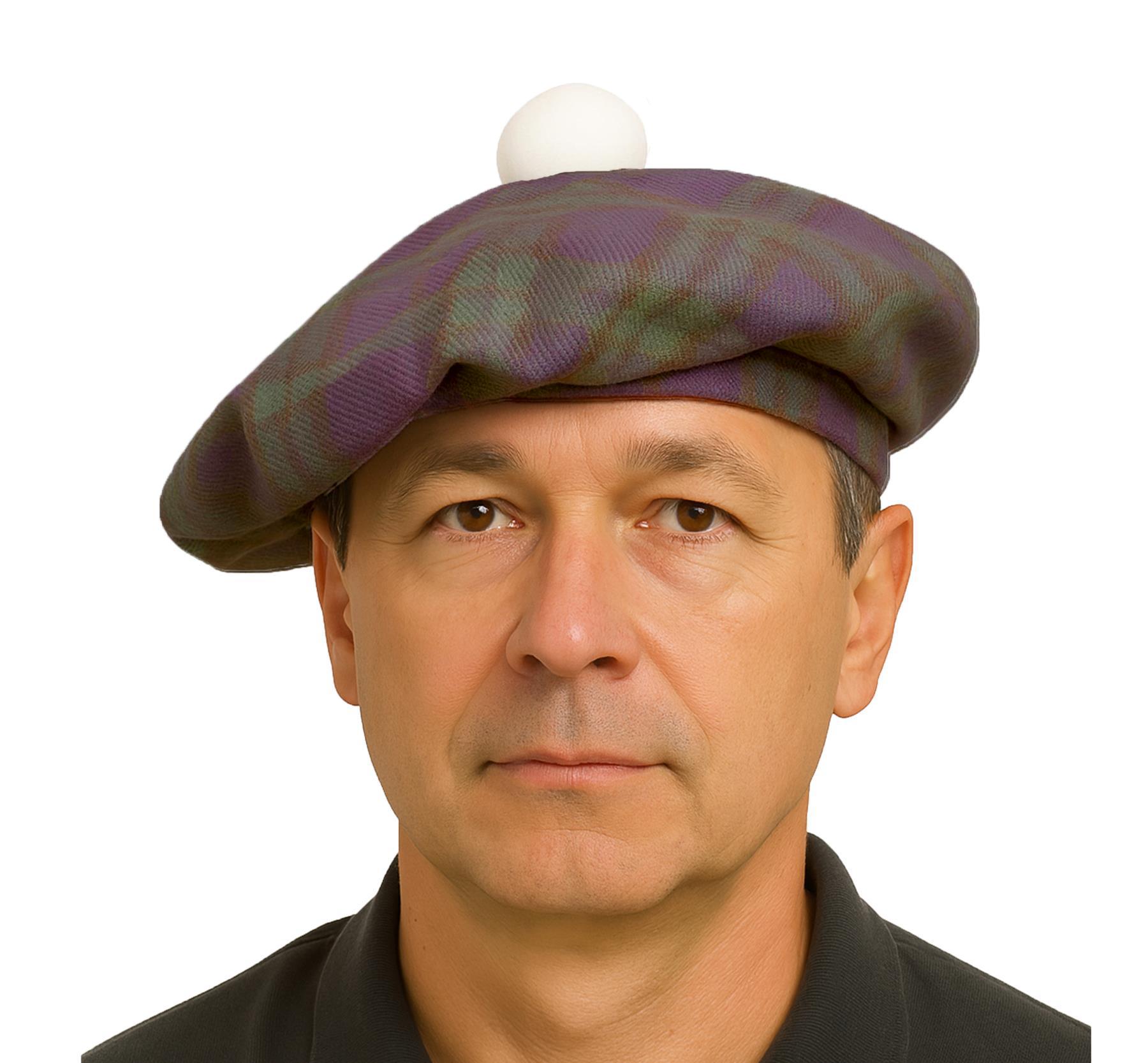 Adults Tartan Tam O'Shanter Hat Burns Night St Andrews Day Scottish Fancy Dress - Picture 11 of 22