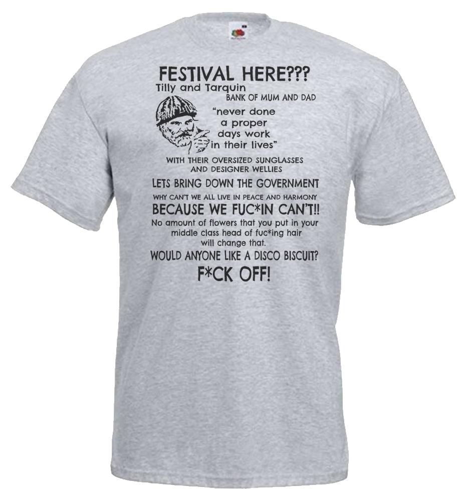 Adults Farmer Jim Funny Festival Peace Harmony Rant Comedy TV Unisex T-Shirt - Picture 5 of 8