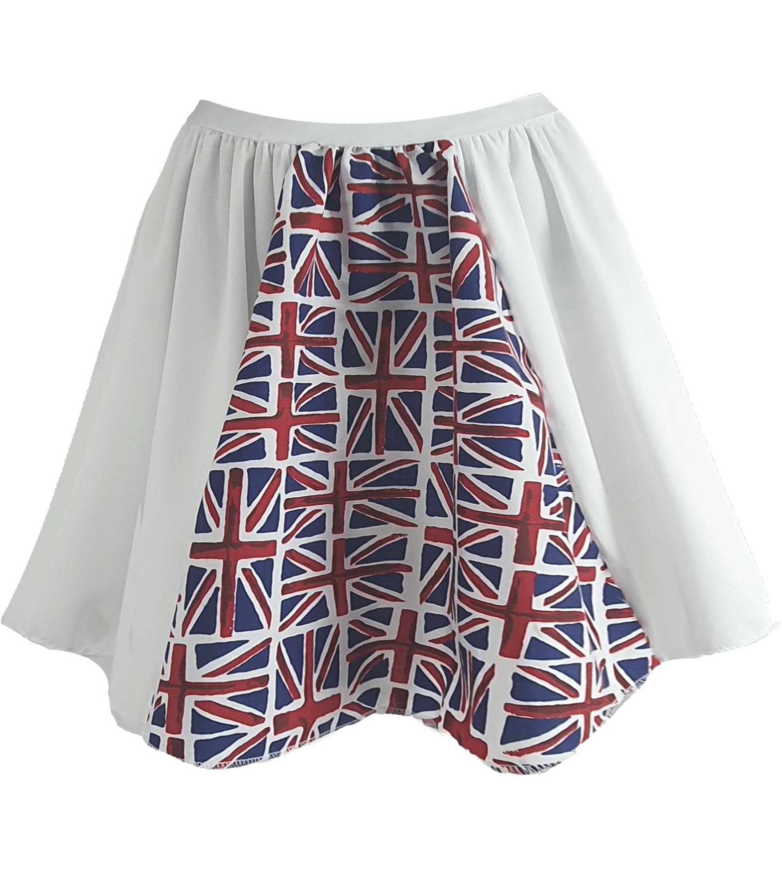 Adults Union Jack Flag Skirt United Kingdom Great Britain VE Day Fancy Dress - Picture 3 of 3