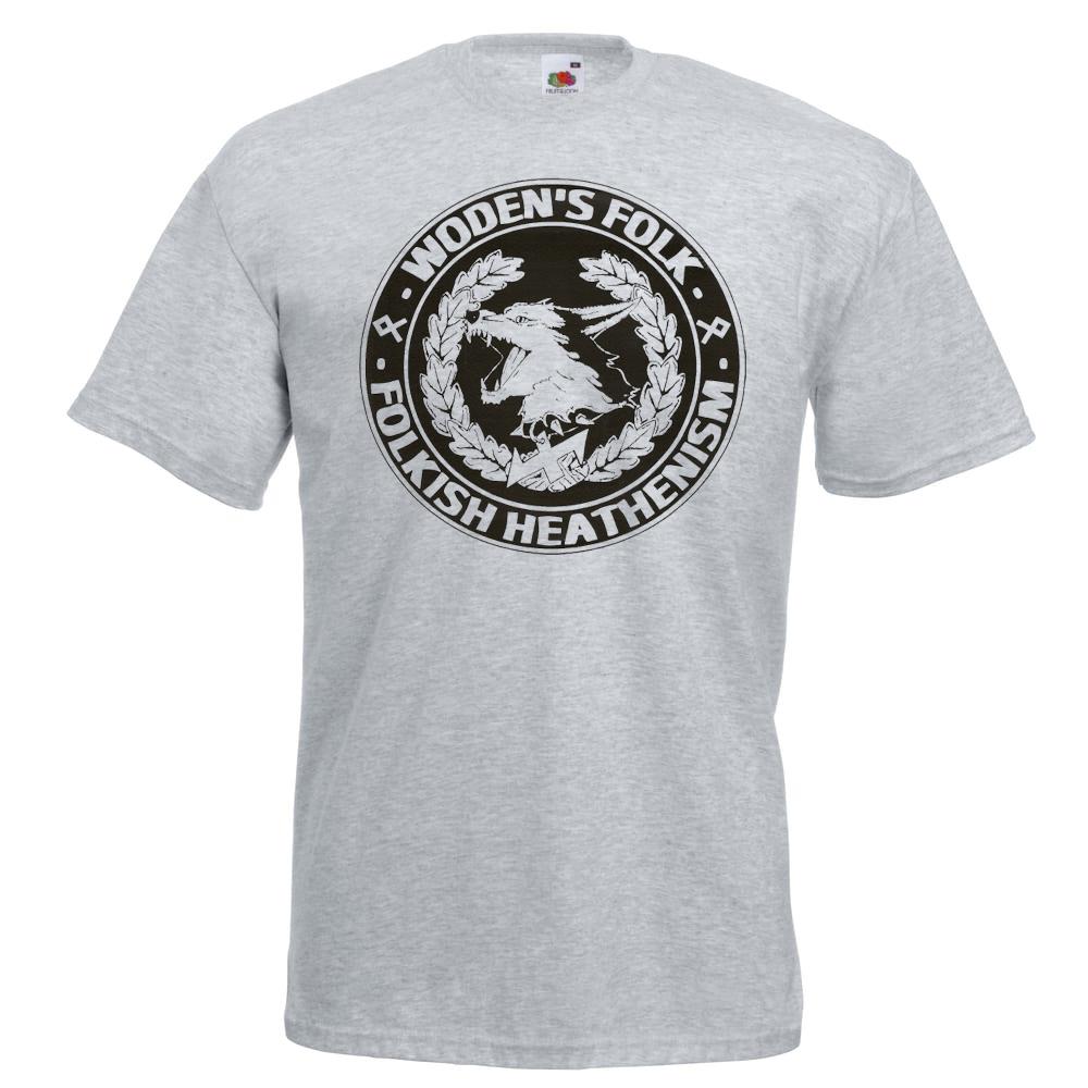 Mens Wodens Folkish Anglo Saxon Heathen Odin Norse Unisex Grey T