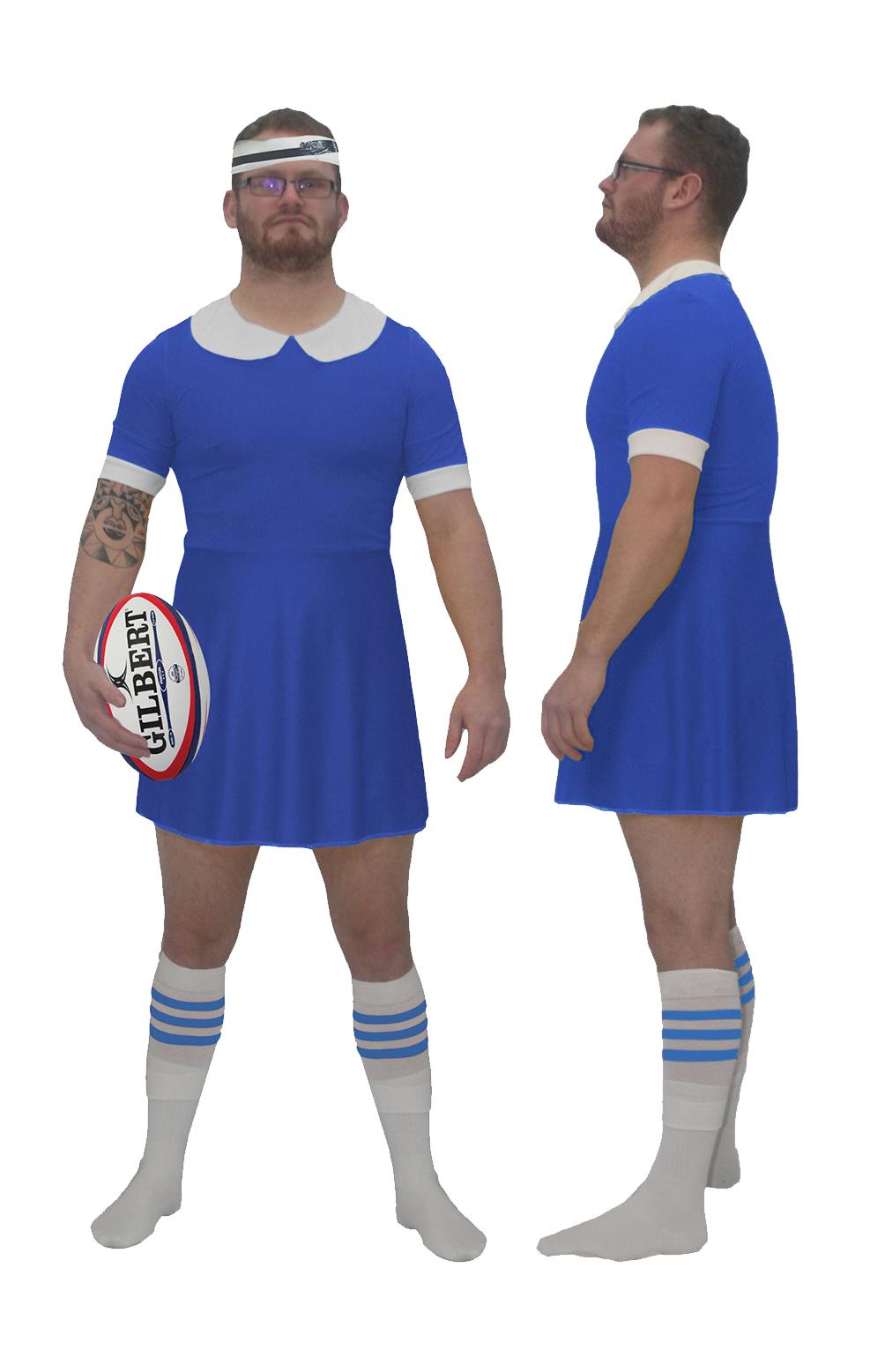 Adults Custom Printed Rugby Dress Stag Night Party World Cup Fancy Dress - Picture 7 of 29