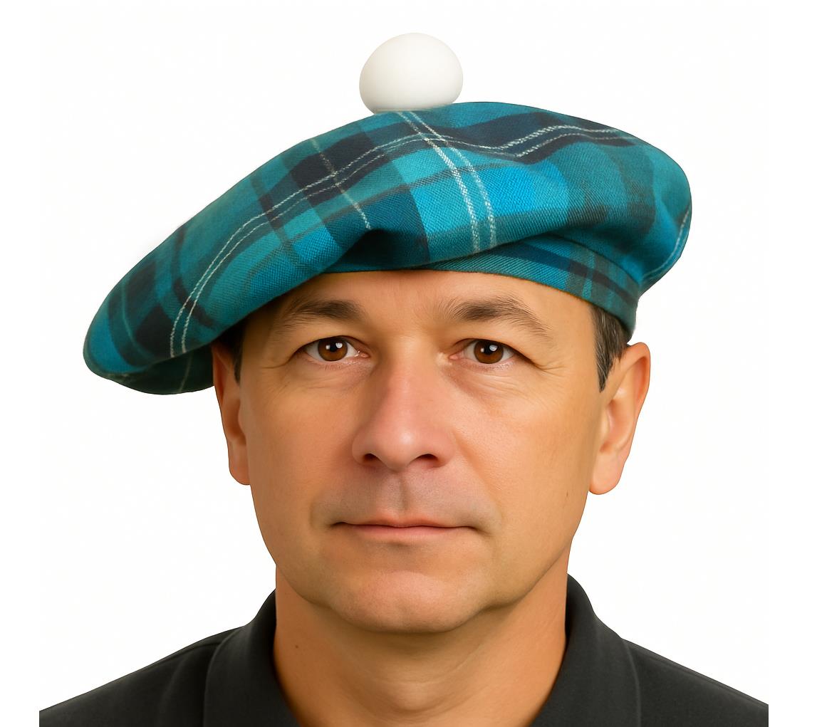 Adults Tartan Tam O'Shanter Hat Burns Night St Andrews Day Scottish Fancy Dress - Picture 8 of 22