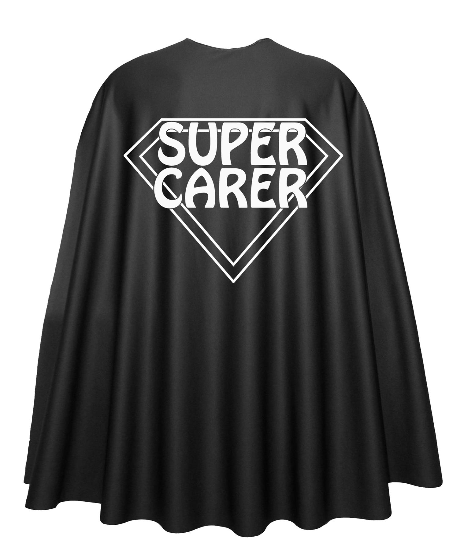 Adults 35" Length Super Carer Superhero Cape Fancy Dress Costume Accessory - Picture 6 of 9