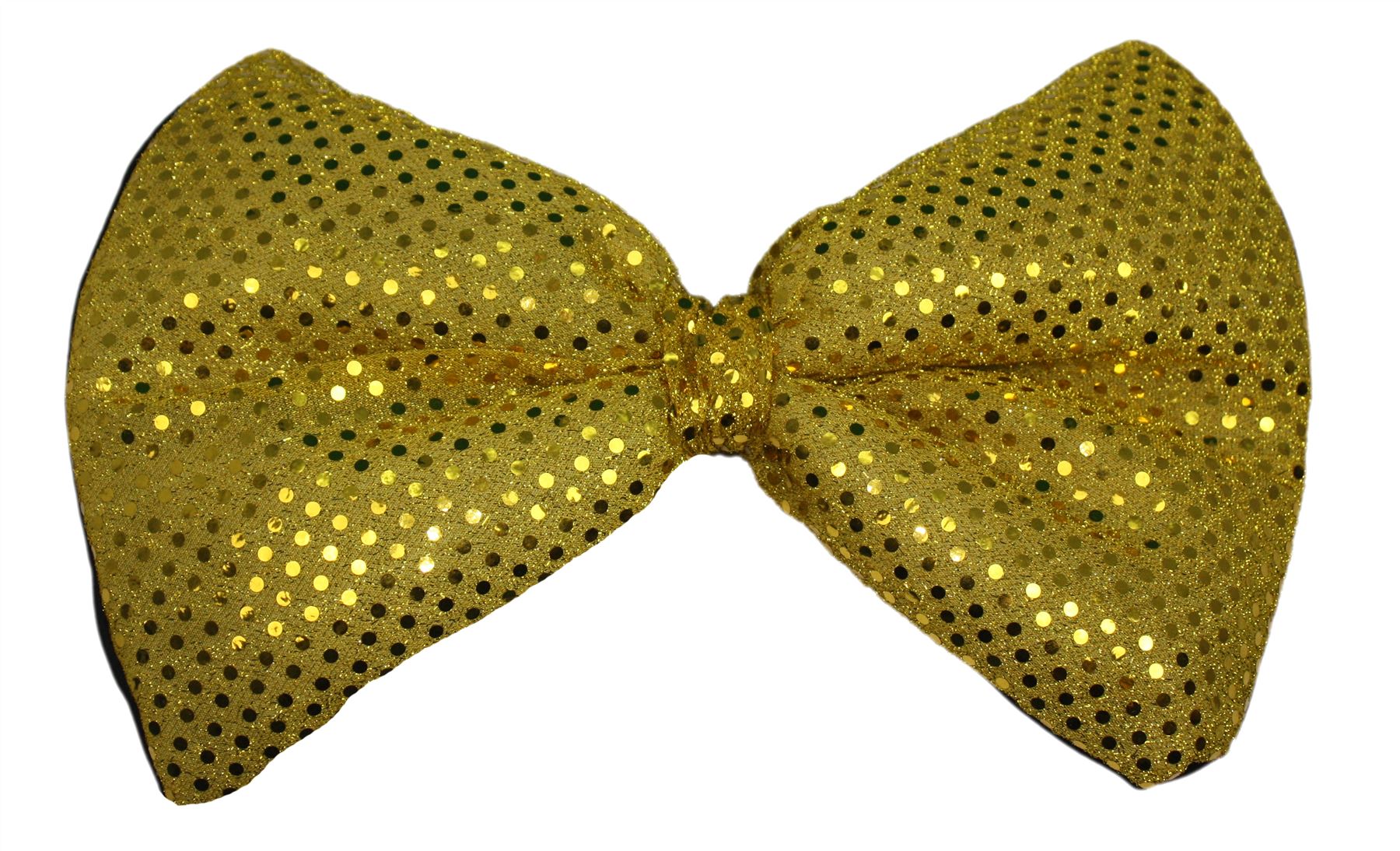 Clown Bow Tie Large Crown Fly Bowtie White Glitter Sequins Giant Bow Tie VQ-029