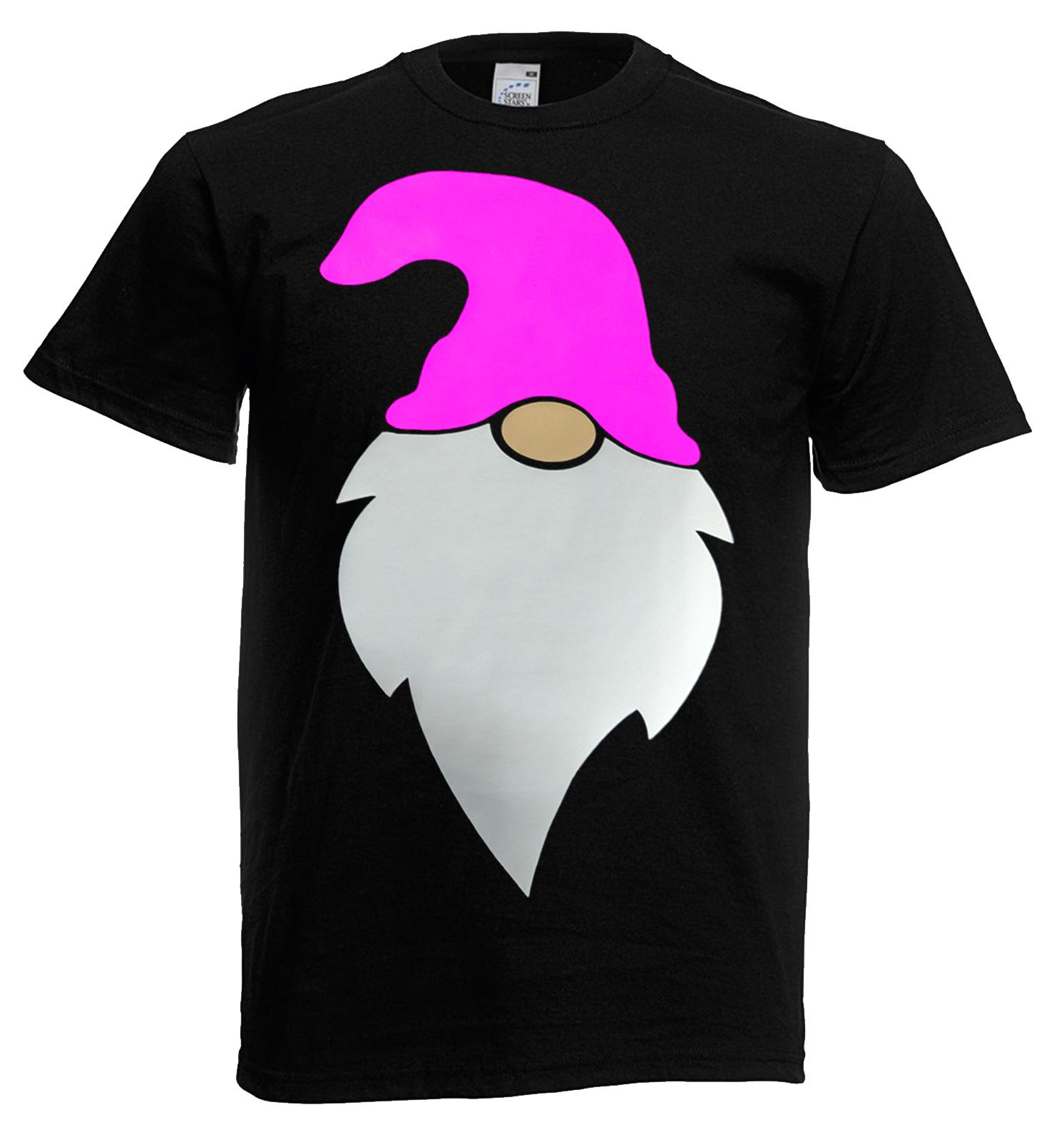Adults Scandanavian Festive Gonk Gnome Nordic Santa Claus Black Unisex T-Shirt - Picture 44 of 50