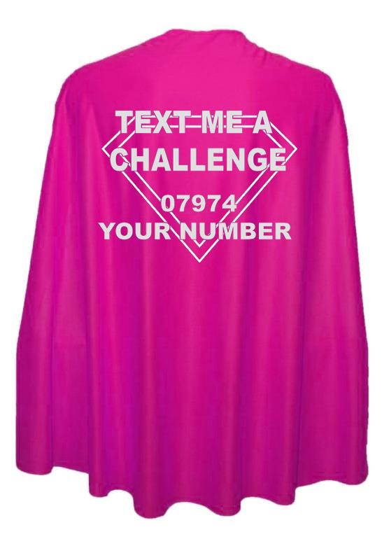 Adults Stag Hen Party "Text me a Challege" Game Superhero Cape Fancy Dress - Picture 6 of 9