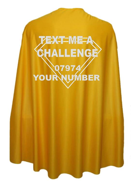Adults Stag Hen Party "Text me a Challege" Game Superhero Cape Fancy Dress - Picture 9 of 9