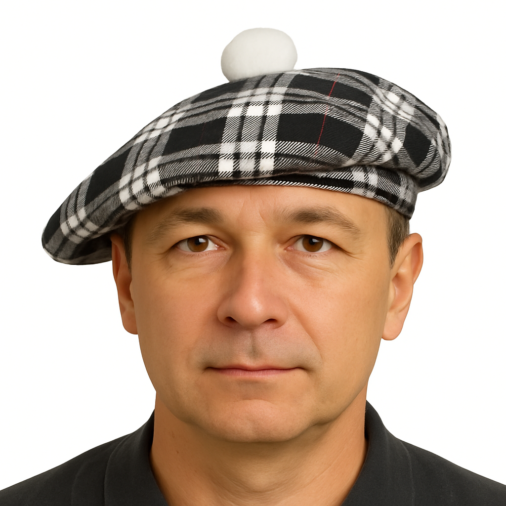 Adults Tartan Tam O'Shanter Hat Burns Night St Andrews Day Scottish Fancy Dress - Picture 17 of 22