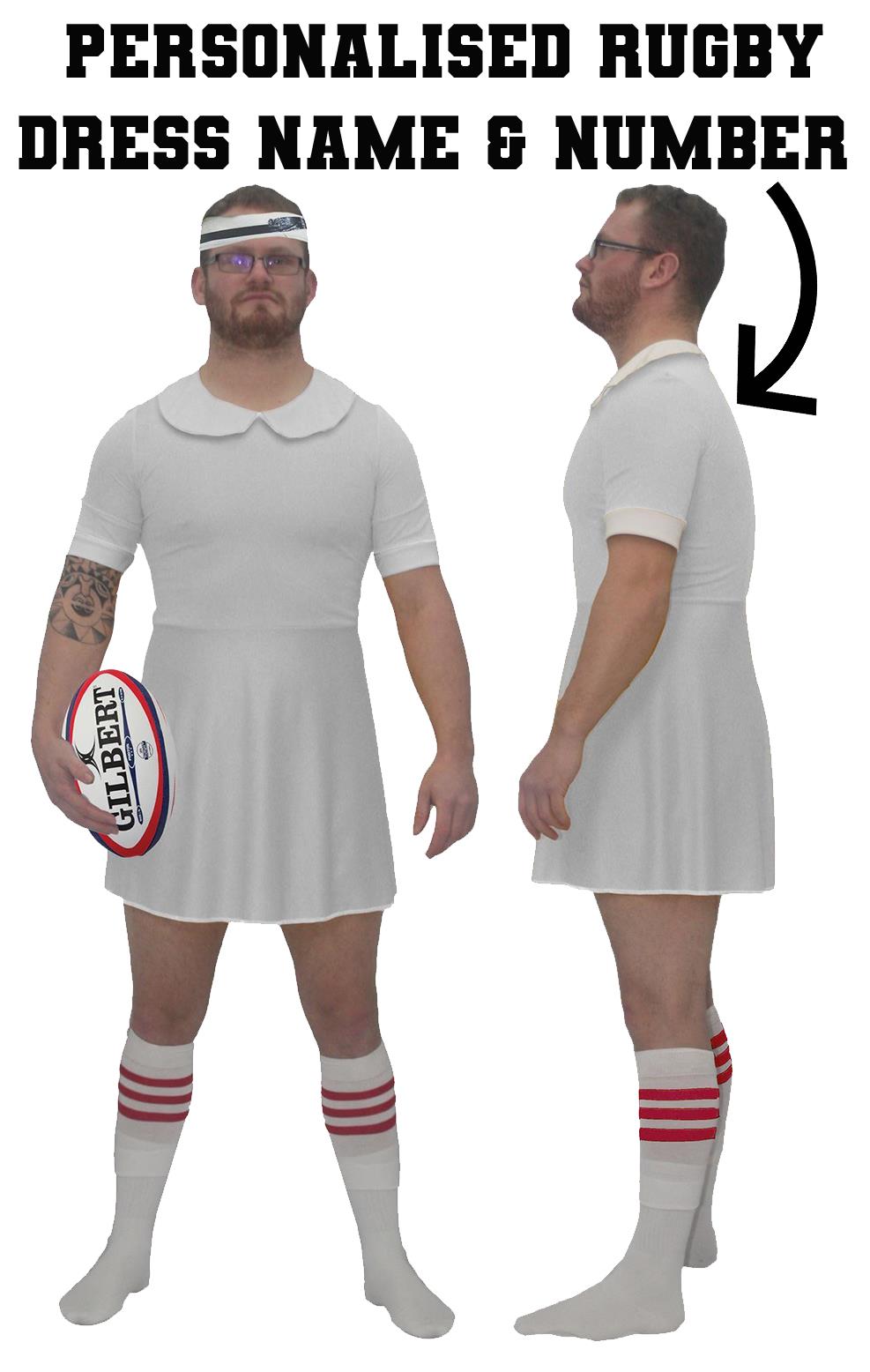 Adults Custom Printed Rugby Dress Stag Night Party World Cup Fancy Dress - Picture 24 of 29
