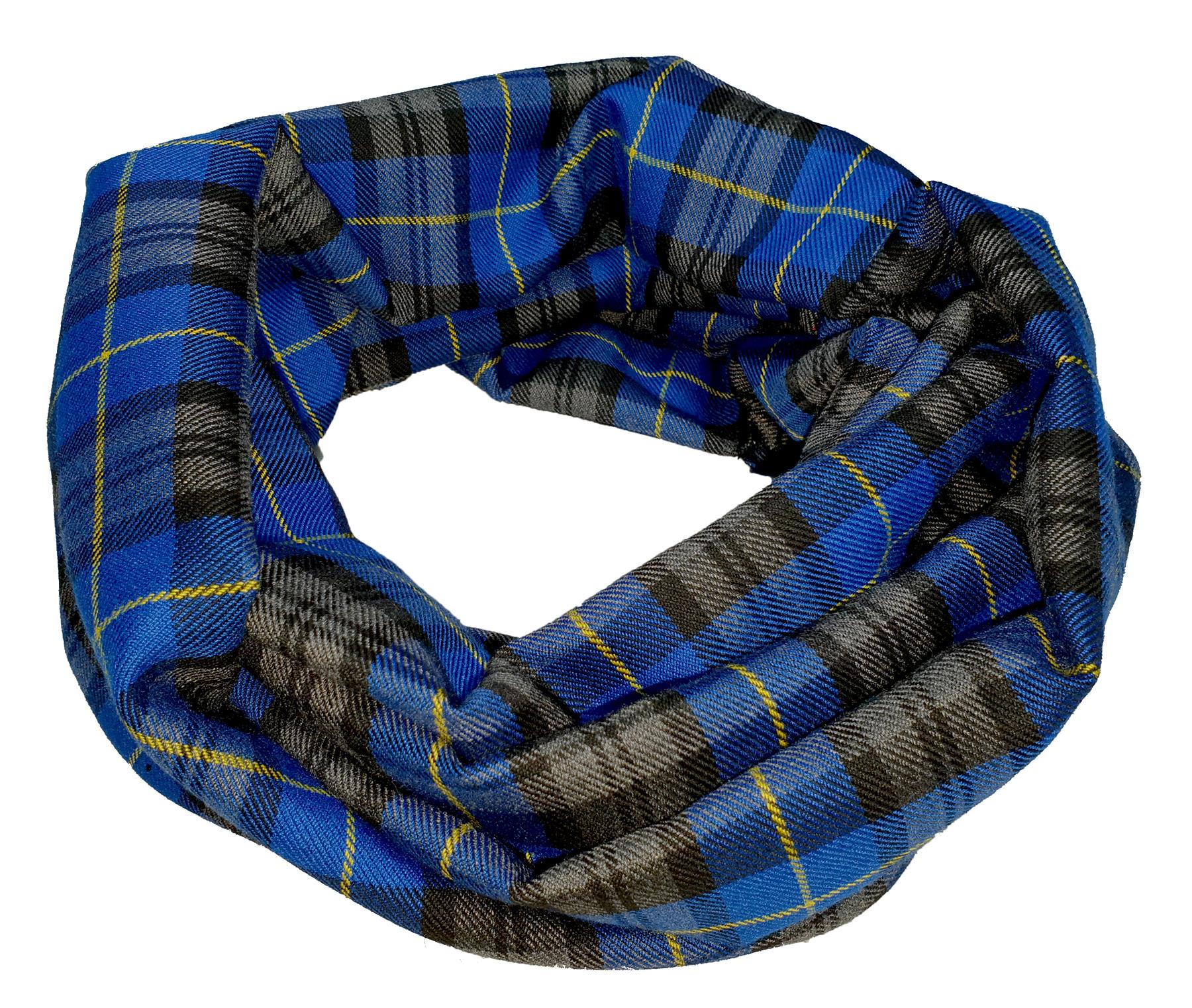 Adults Unisex Polyviscose Traditional Tartan Snood Neck Warmer Scarf - Picture 6 of 13