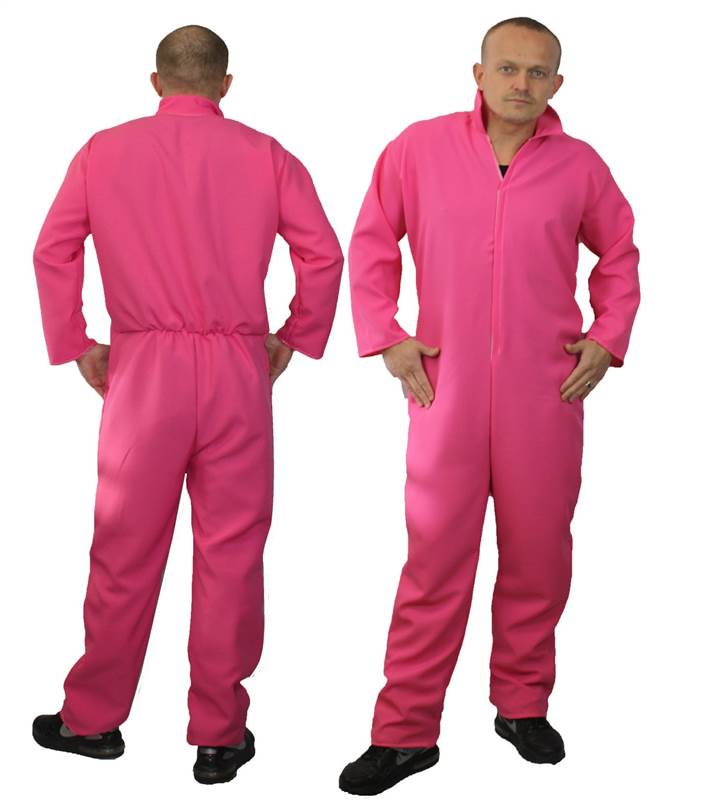 pink work jumpsuit