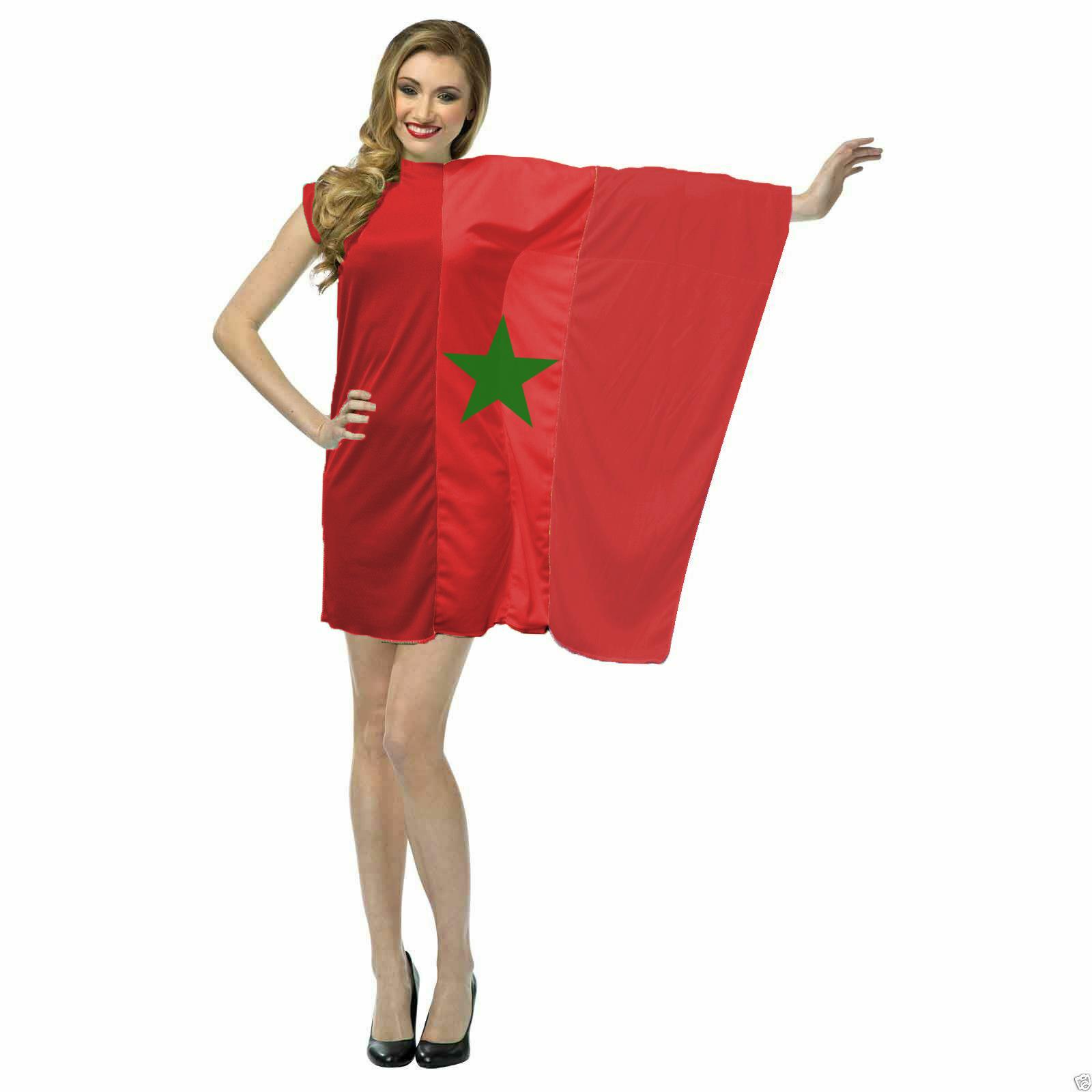 moroccan fancy dress ladies Adults National Flag of Morocco Supporters Cherifian Kingdom Dress traditional moroccan dress