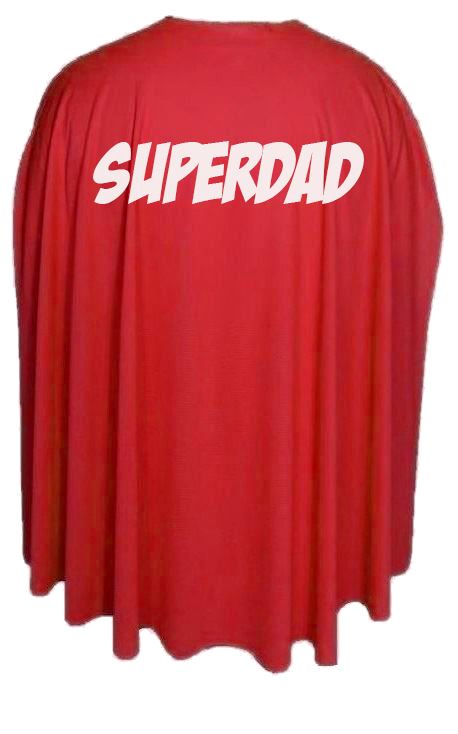 Adults 35" Length Super Dad Superhero Cape Fathers Day Fancy Dress - Picture 6 of 7