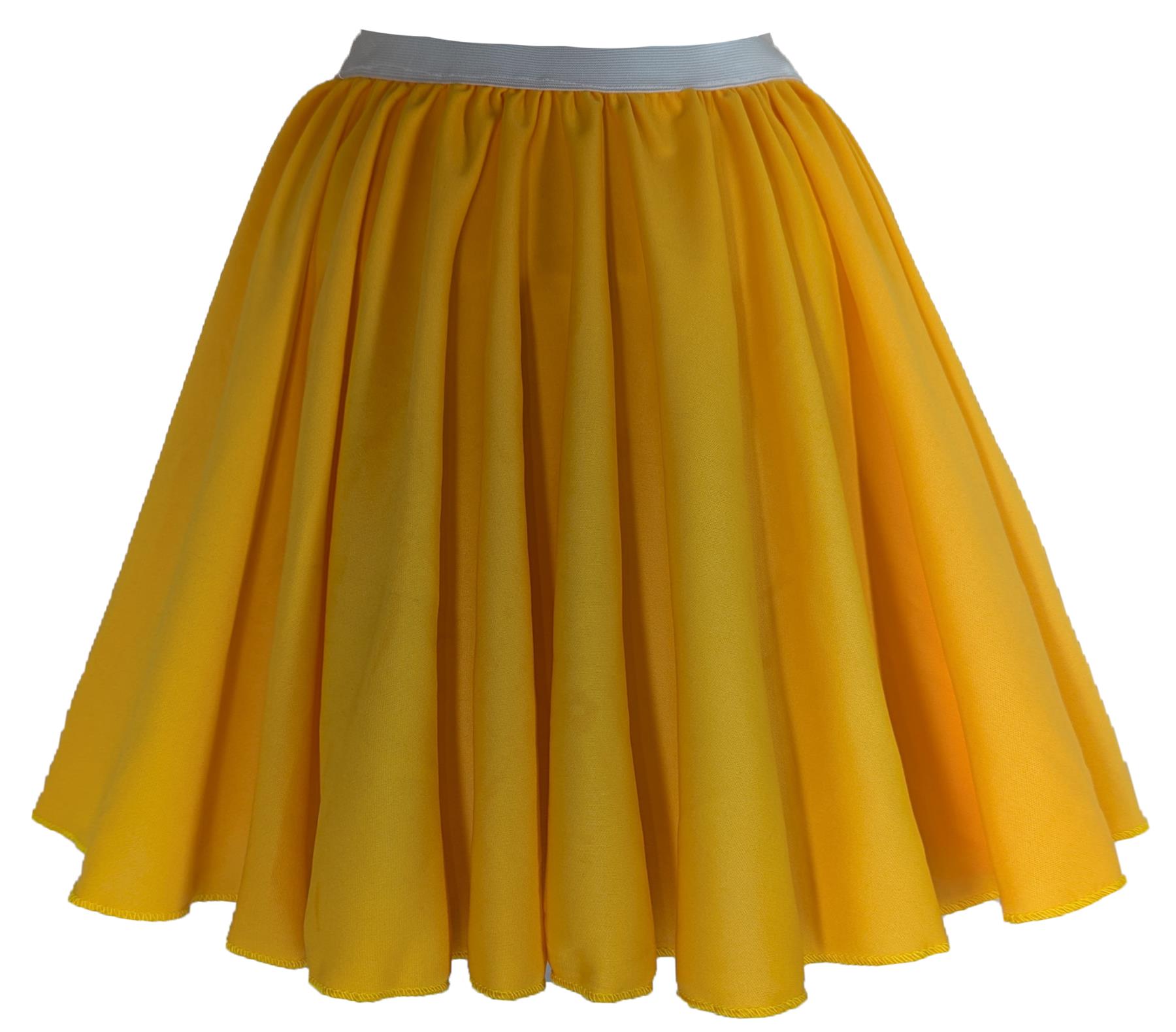 Childs Plain Coloured Skater Skirt Dance Troupe Cheerleader Fancy Dress