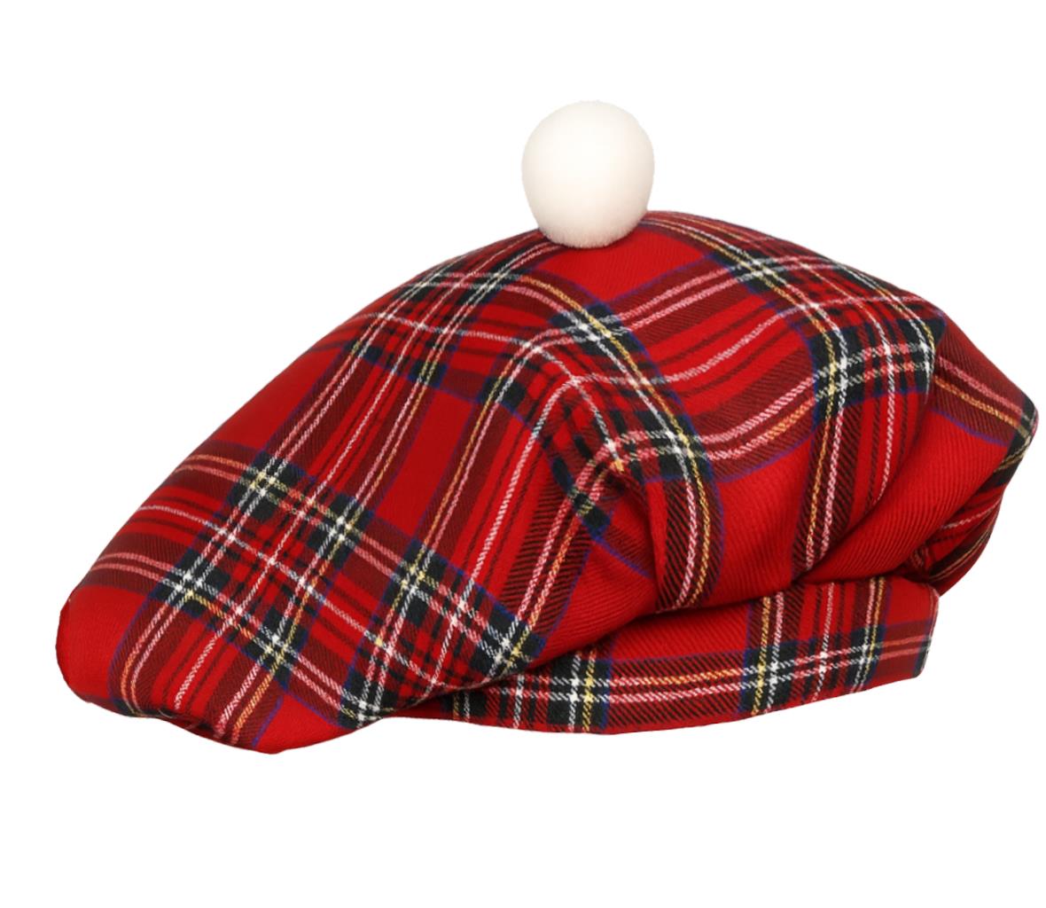 Adults Tartan Tam O'Shanter Hat Burns Night St Andrews Day Scottish Fancy Dress - Picture 21 of 22