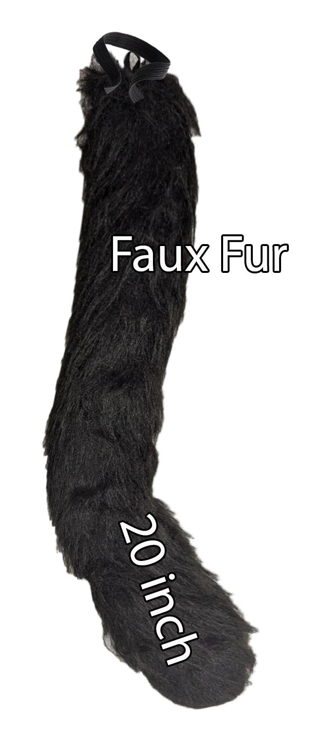 Kinder 20 Zoll Tier Wolf Fuchs Katze Hund Eichhörnchen Kunstfell Schwanz Kostüm Accessoire - Bild 4 von 14