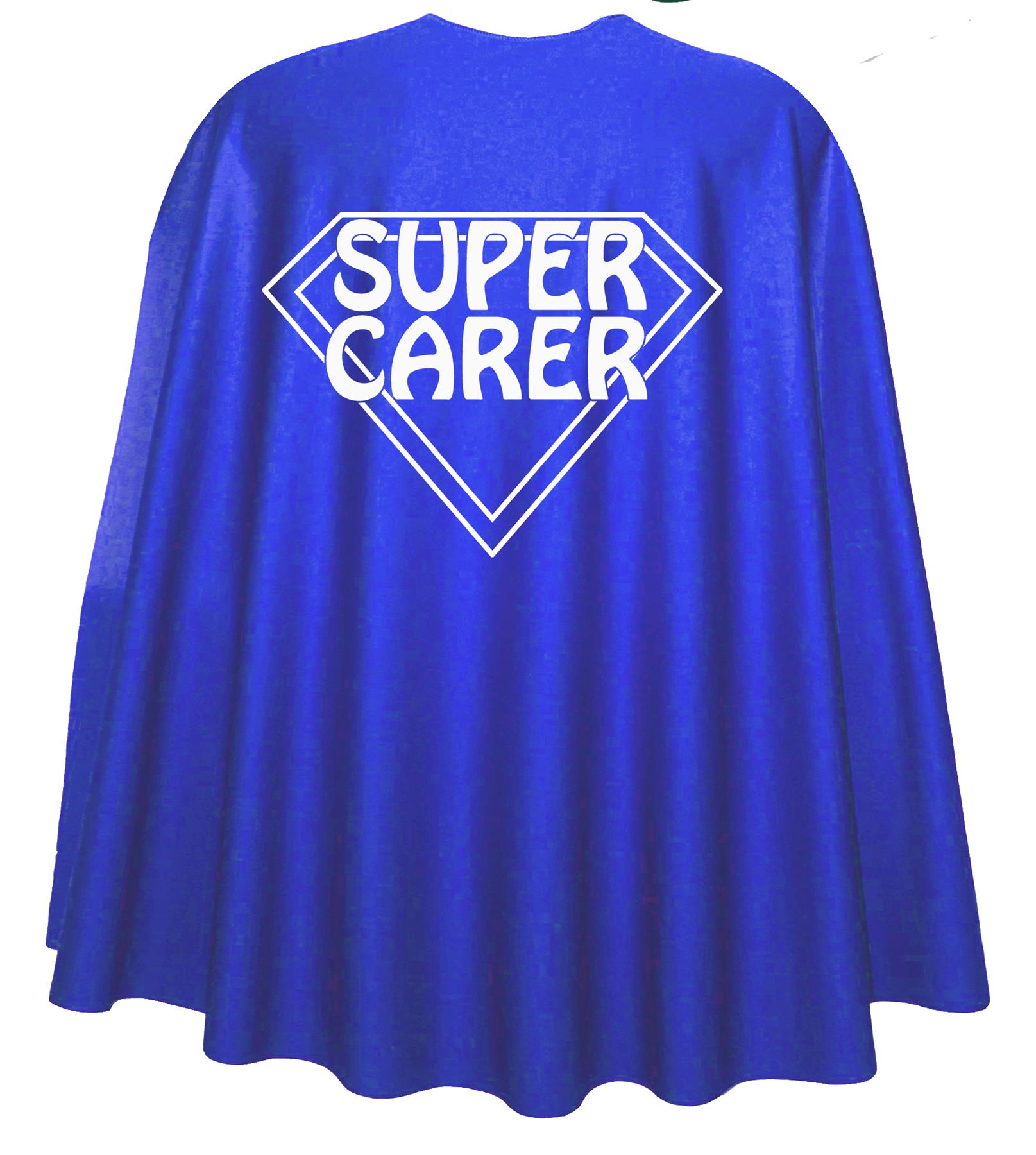 Adults 35" Length Super Carer Superhero Cape Fancy Dress Costume Accessory - Picture 7 of 9