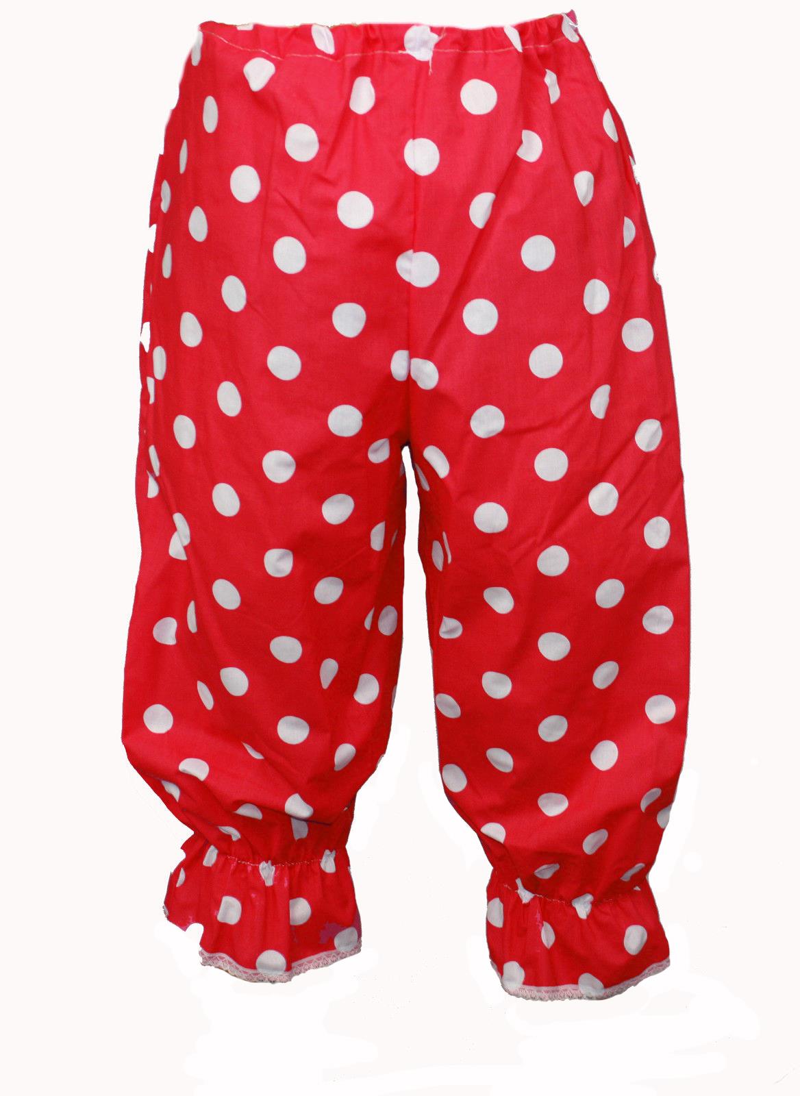 Adults Polka Dot Frilly Pants Rag Doll Panto Clown Pants Bloomers Fancy Dress eBay