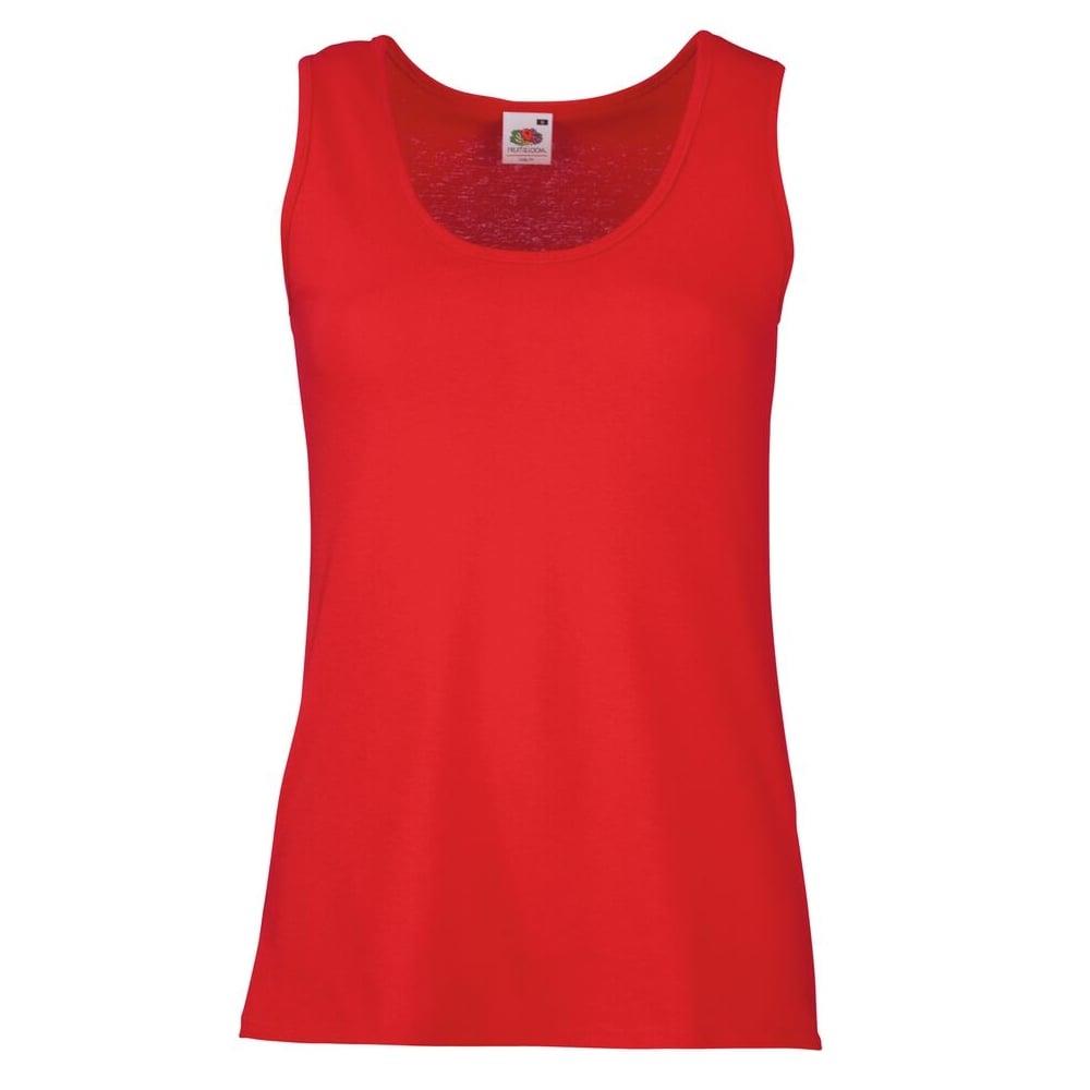 Fruit of the Loom Damen-Tankoberteil rot klassische Damenpassform Preis-Leistungs-Verhältnis Gewicht - Bild 7 von 8